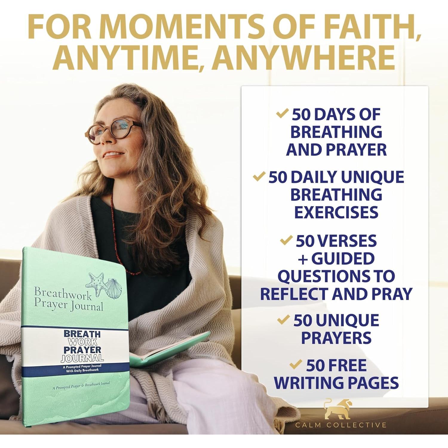 Diario de Respiración y Oración Calm Collective - 50 Días de Meditación