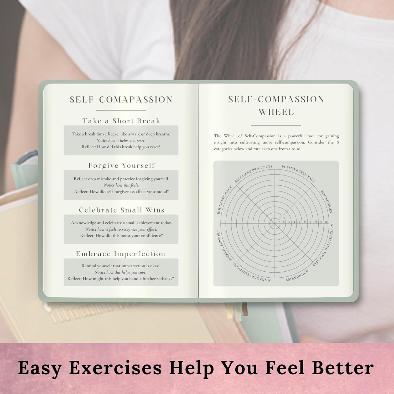 Diario de Salud Mental para Mujeres Burn Bright, Tapa Dura Lino