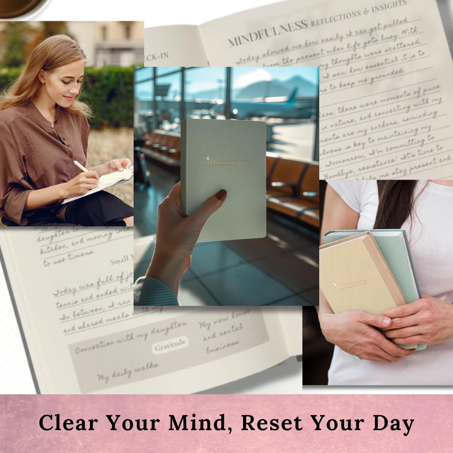 Diario de Salud Mental para Mujeres Burn Bright, Tapa Dura Lino