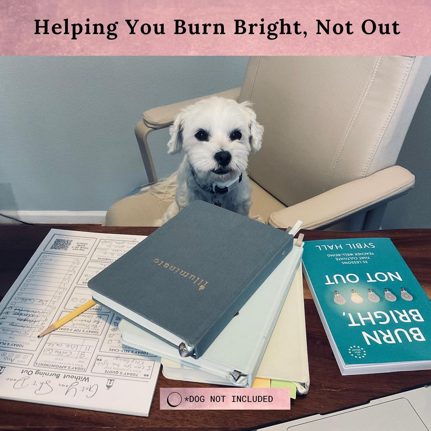 Diario de Salud Mental para Mujeres Burn Bright, Tapa Dura Lino