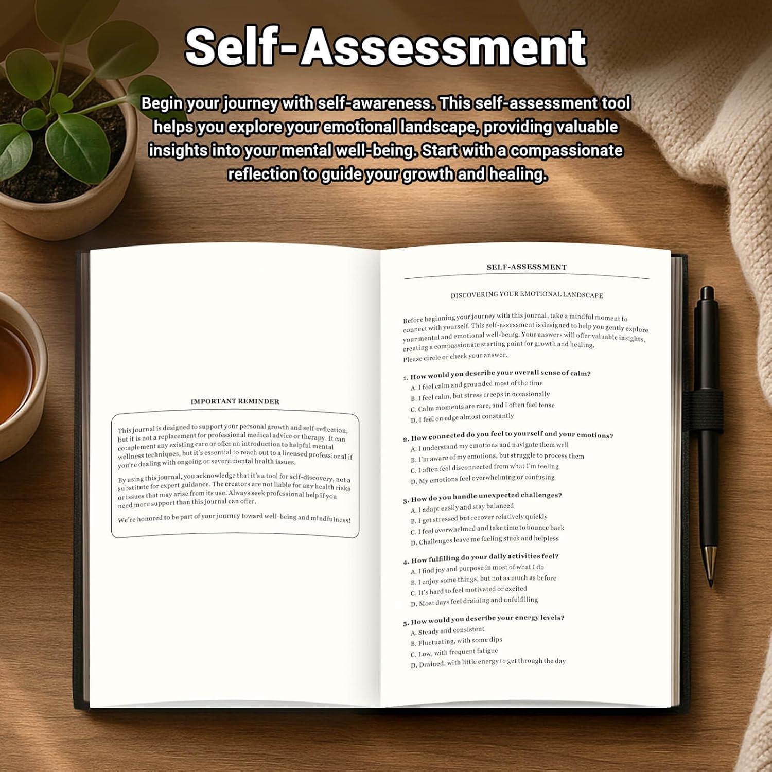 Diario Guiado de Ansiedad KUMEER - TCC y Mindfulness Rosa