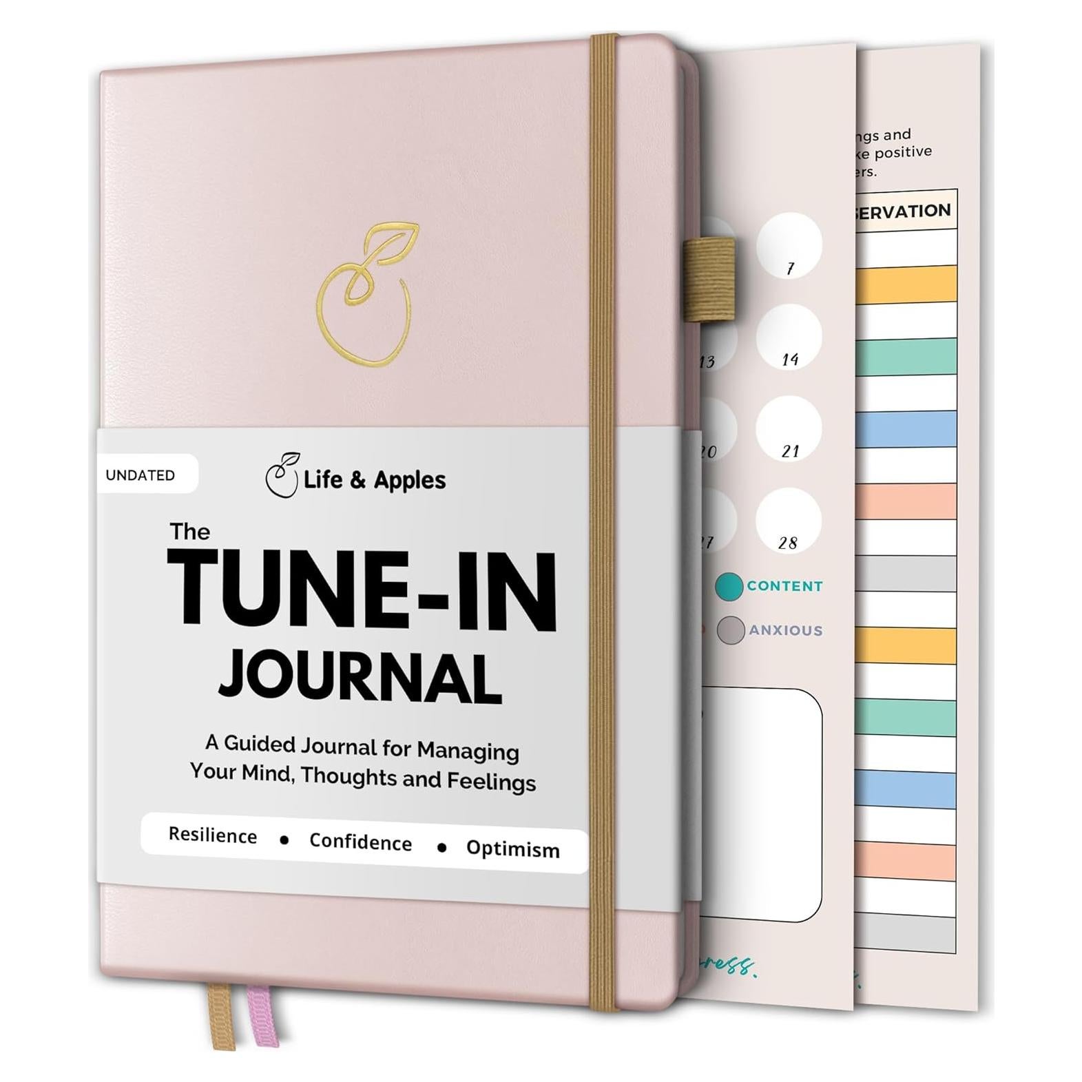 Diario de Salud Mental Life & Apples A5 Oro Rosa - Autocuidado