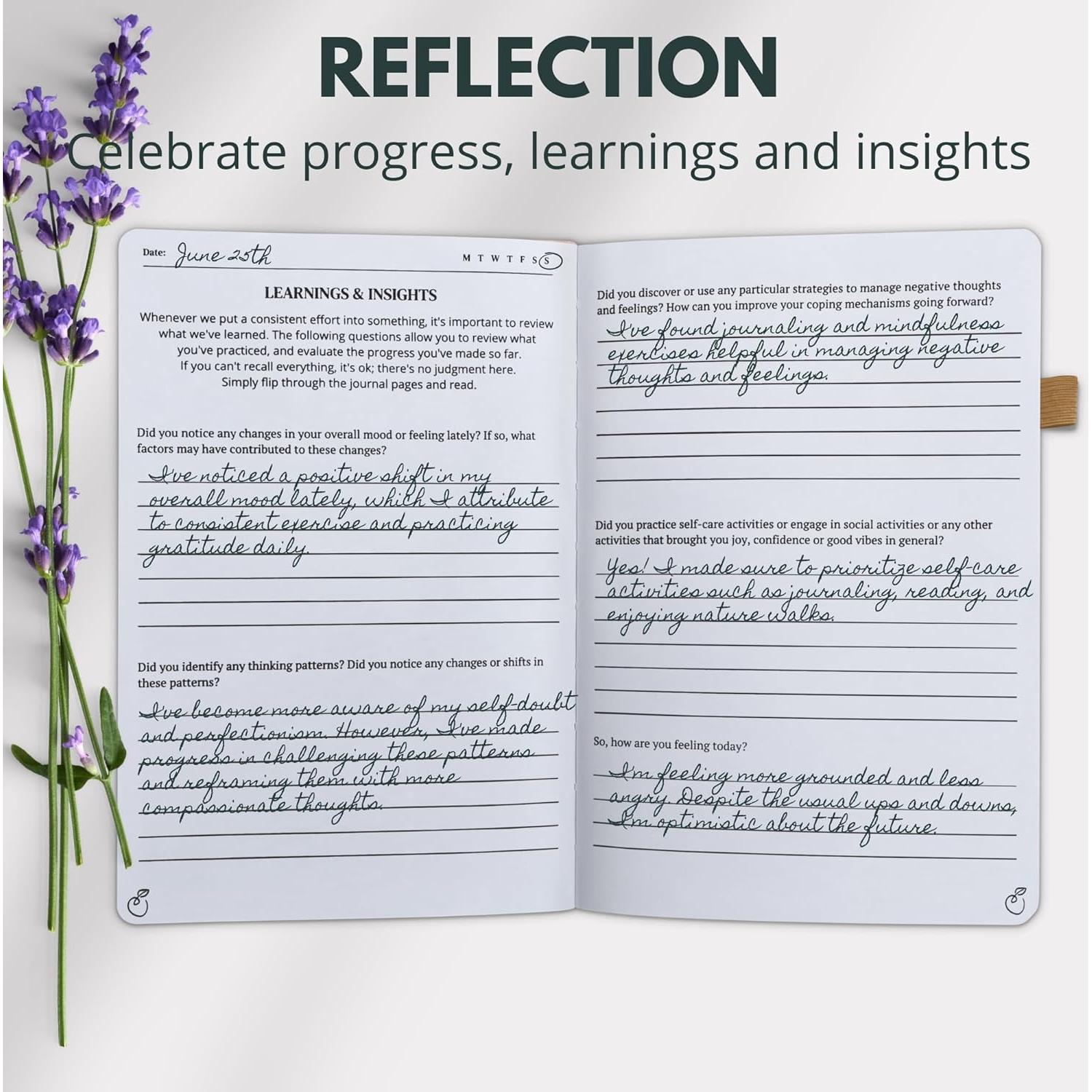 Diario de Salud Mental Life & Apples A5 Oro Rosa - Autocuidado