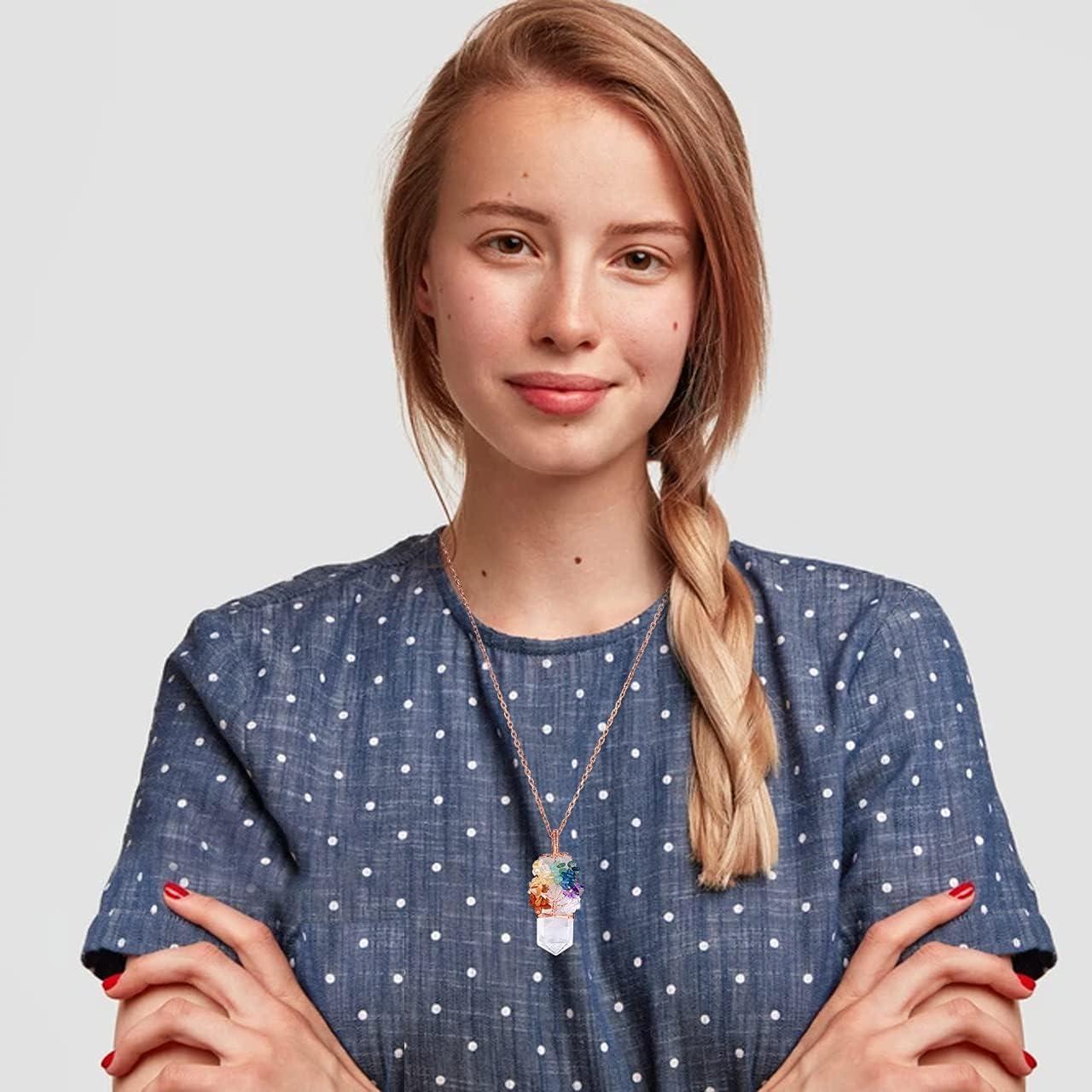 Collar Colgante Árbol de la Vida VadiForest 7 Chakras 69-71mm