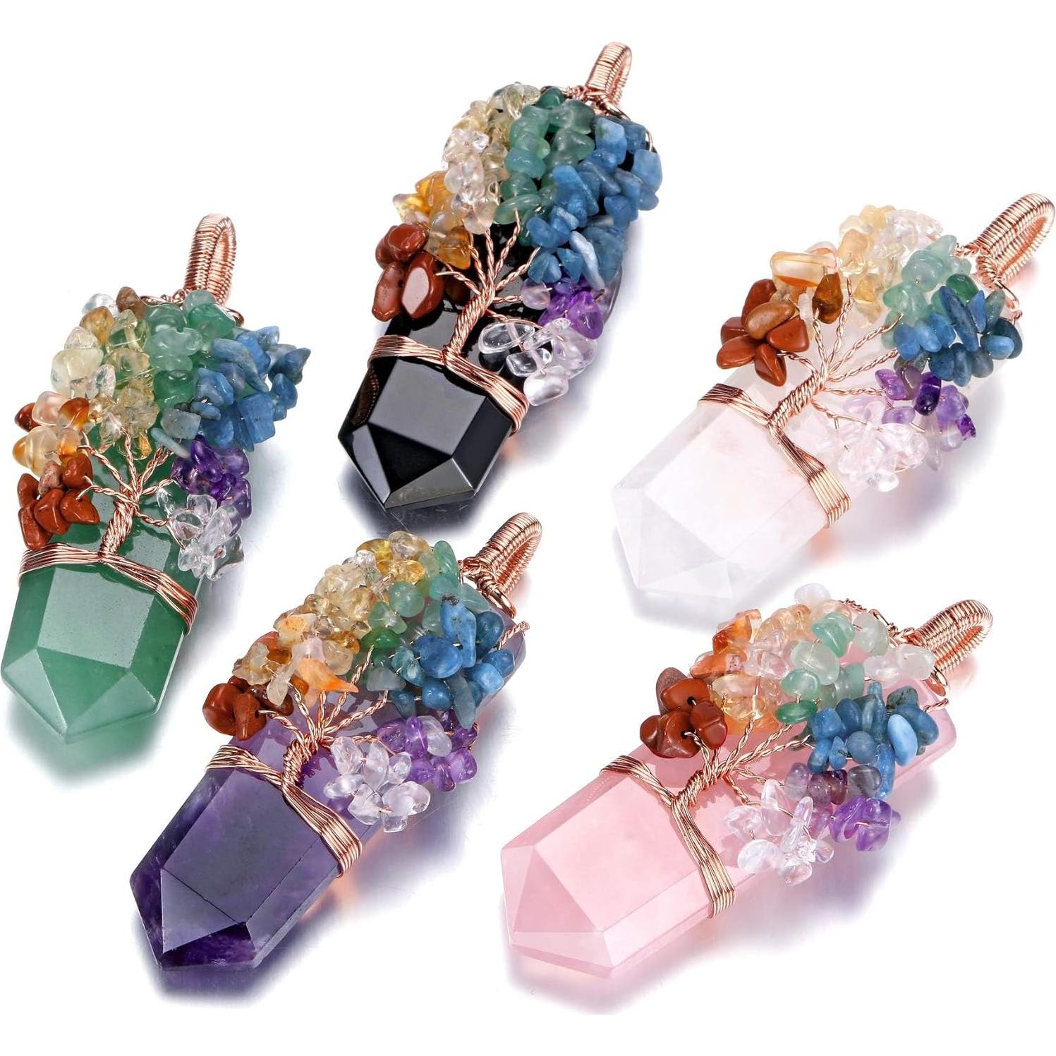 Collar Colgante Árbol de la Vida VadiForest 7 Chakras 69-71mm