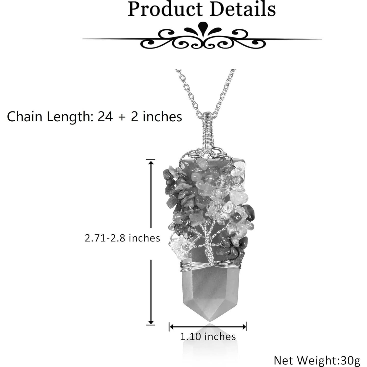 Collar Colgante Árbol de la Vida VadiForest 7 Chakras 69-71mm