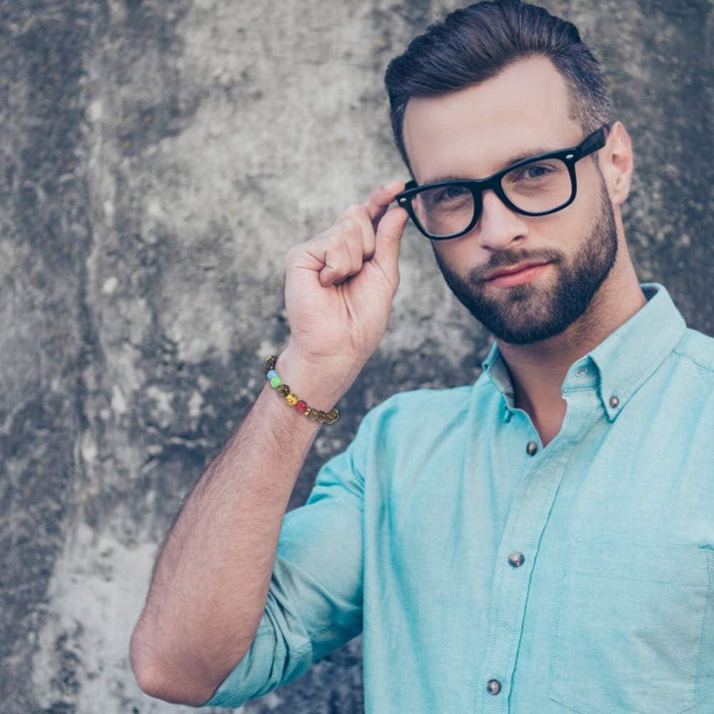 Pulseras de Chakra ONESING 3 Pcs Cristales Sanadores 8mm