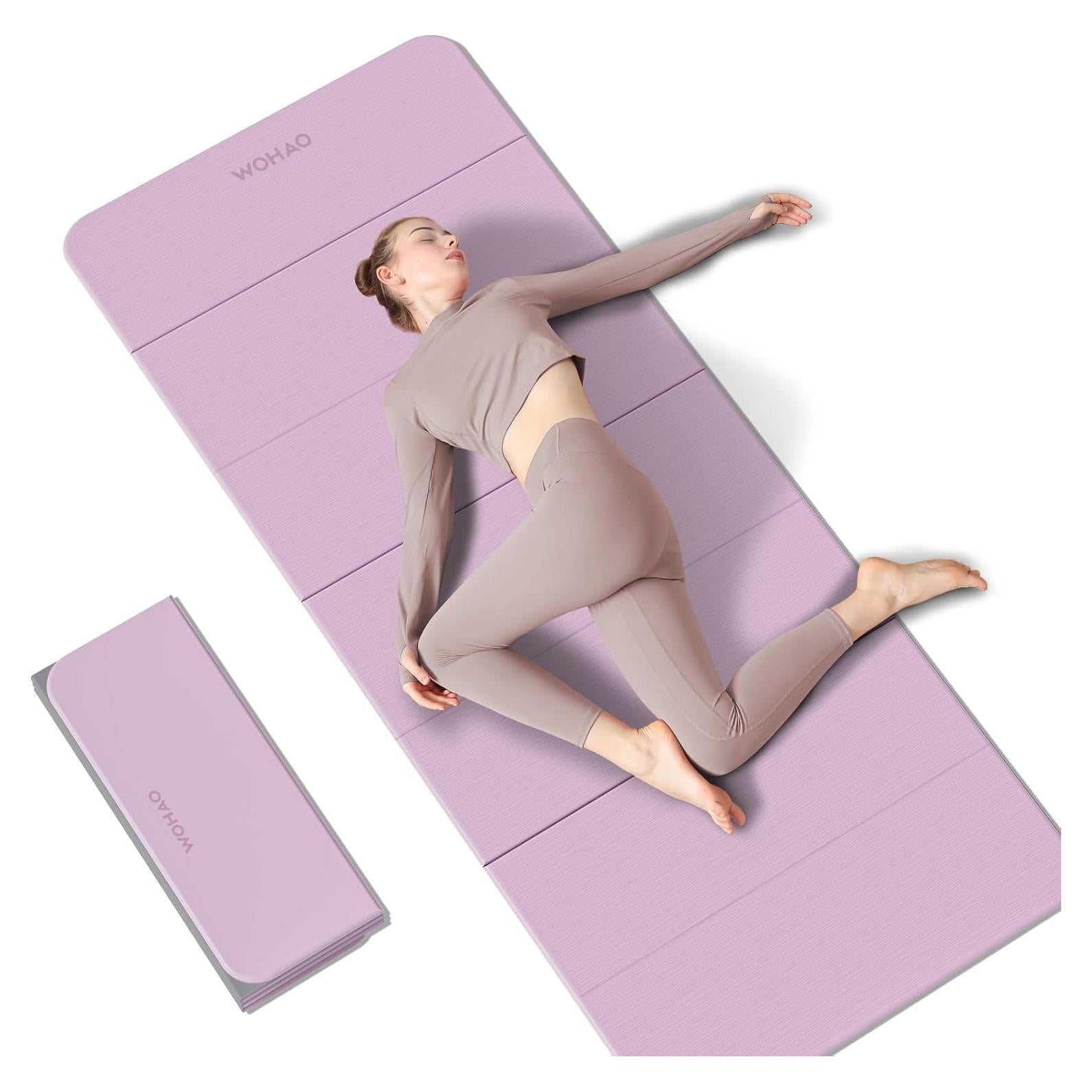Alfombrilla de Yoga Plegable Wohao 178x61cm 12mm Antideslizante