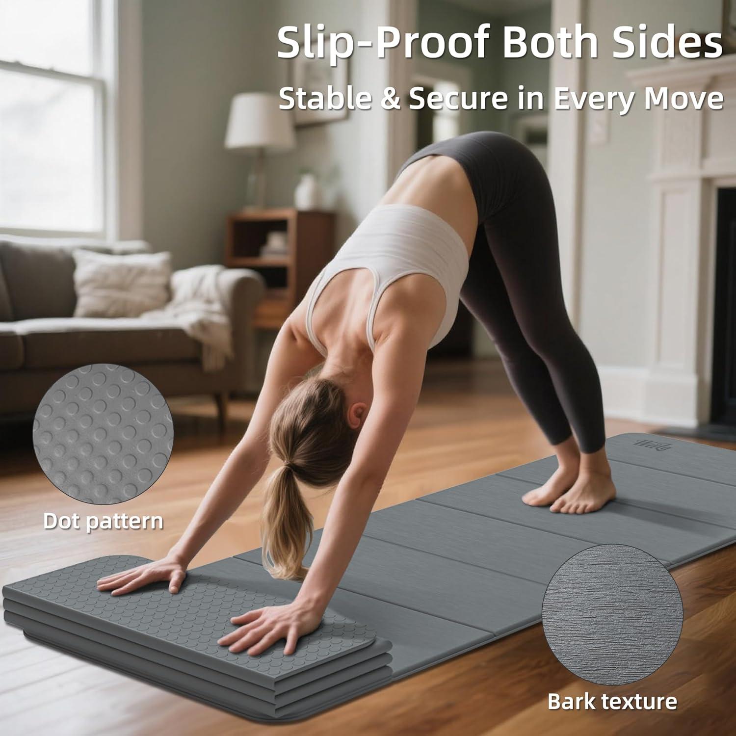 Esterilla de Yoga WEILA 12mm Antideslizante Plegable Metálica