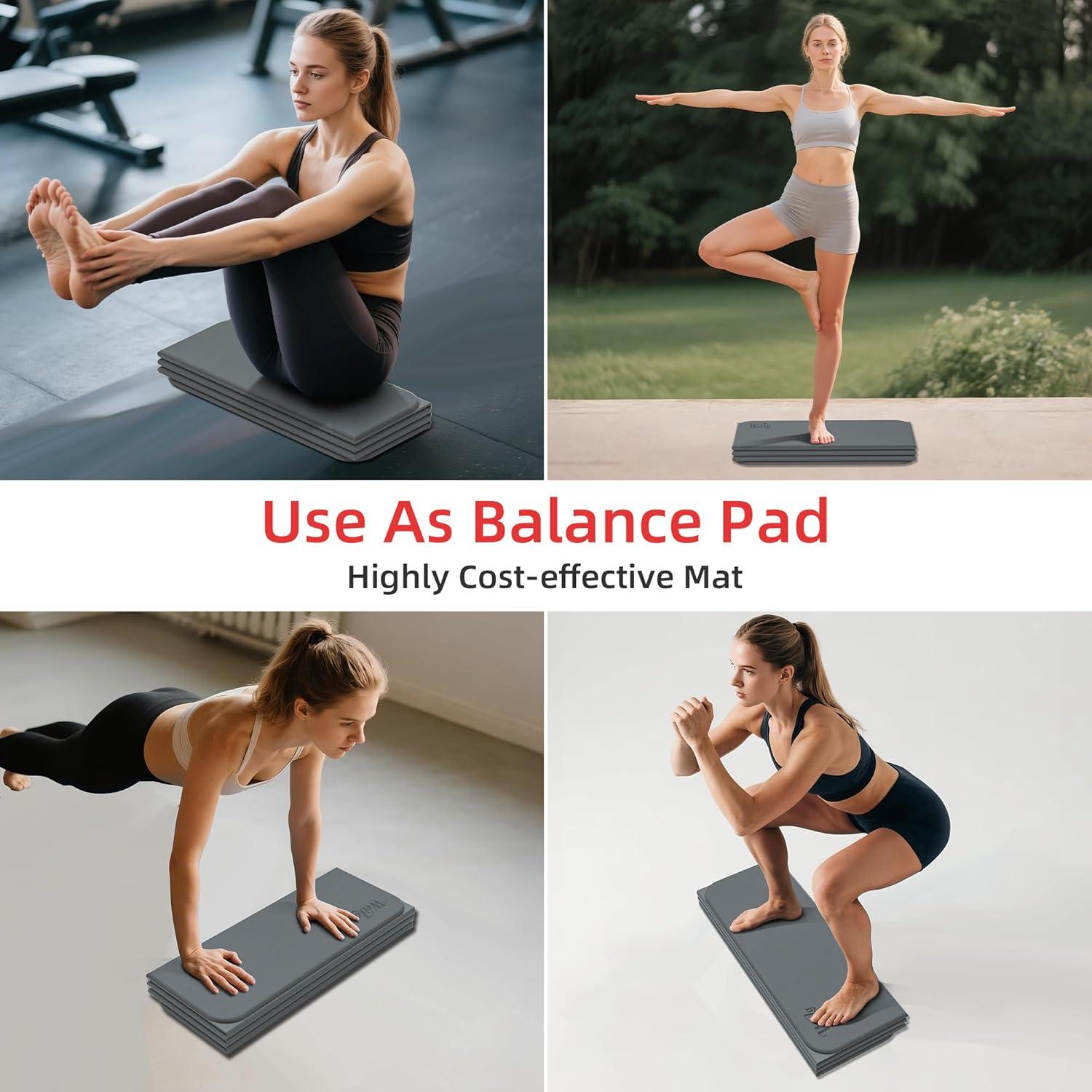 Esterilla de Yoga WEILA 12mm Antideslizante Plegable Metálica