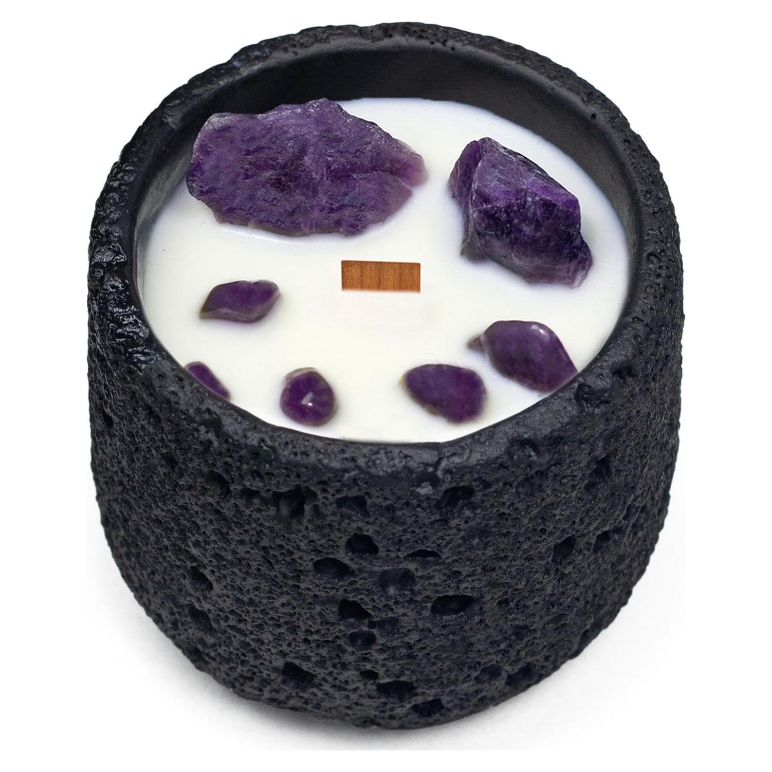 Vela de Cristal Sanadora Perekond Aroma Jazmín 100% Soja