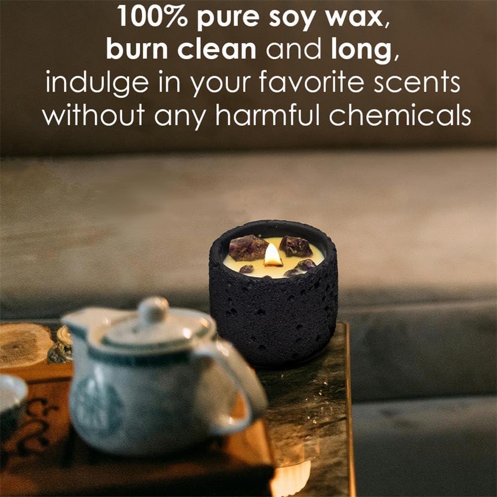 Vela de Cristal Sanadora Perekond Aroma Jazmín 100% Soja