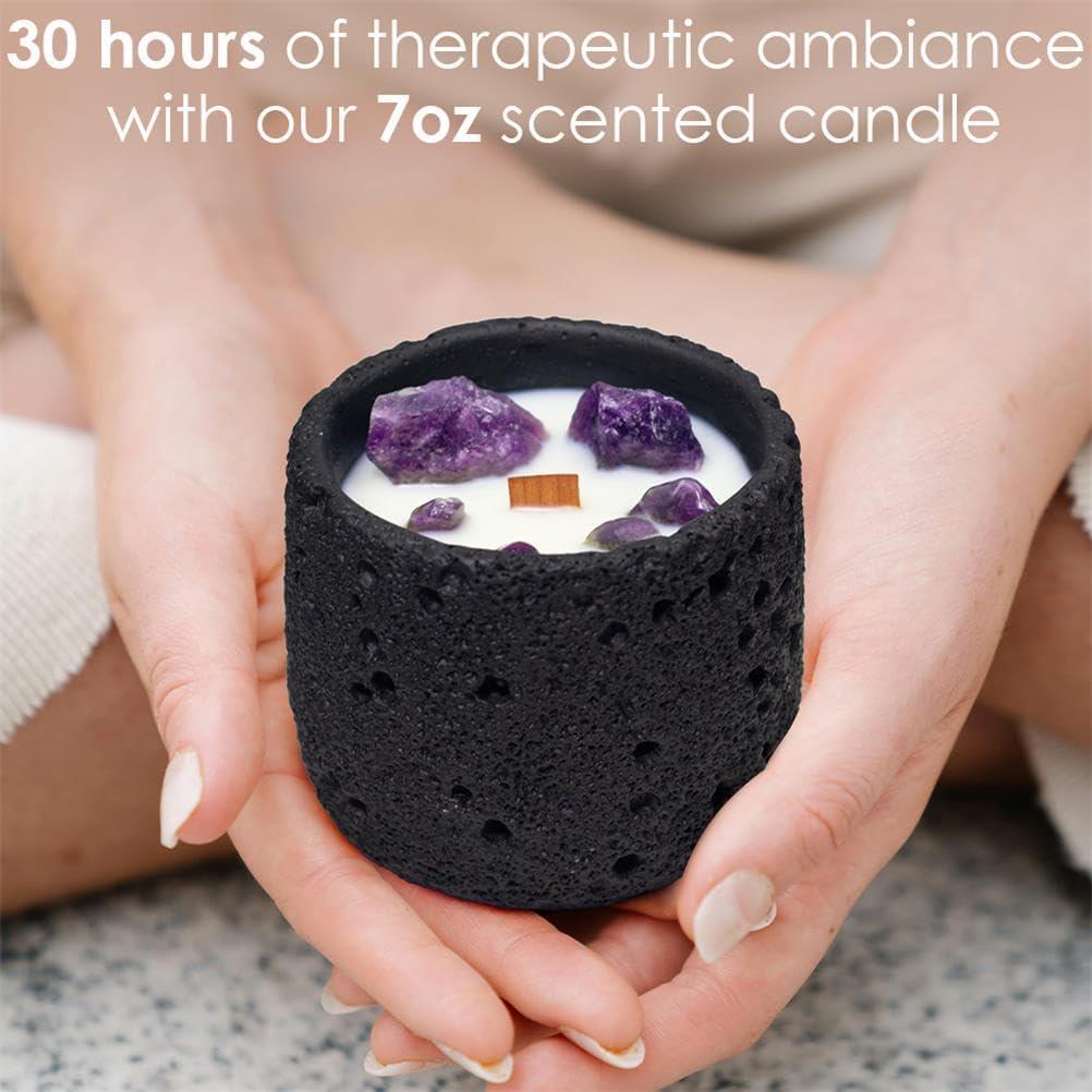 Vela de Cristal Sanadora Perekond Aroma Jazmín 100% Soja