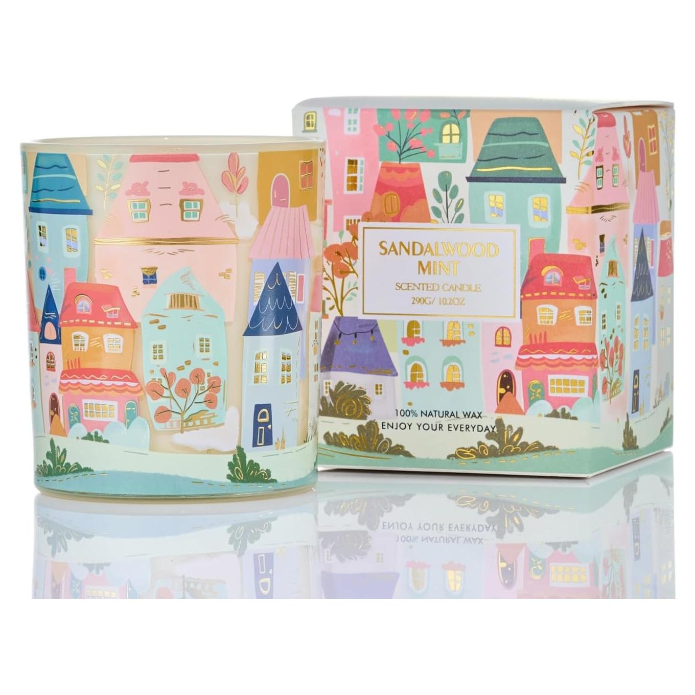 Vela Aromática M&SENSE CharmArch Sándalo y Menta 289g