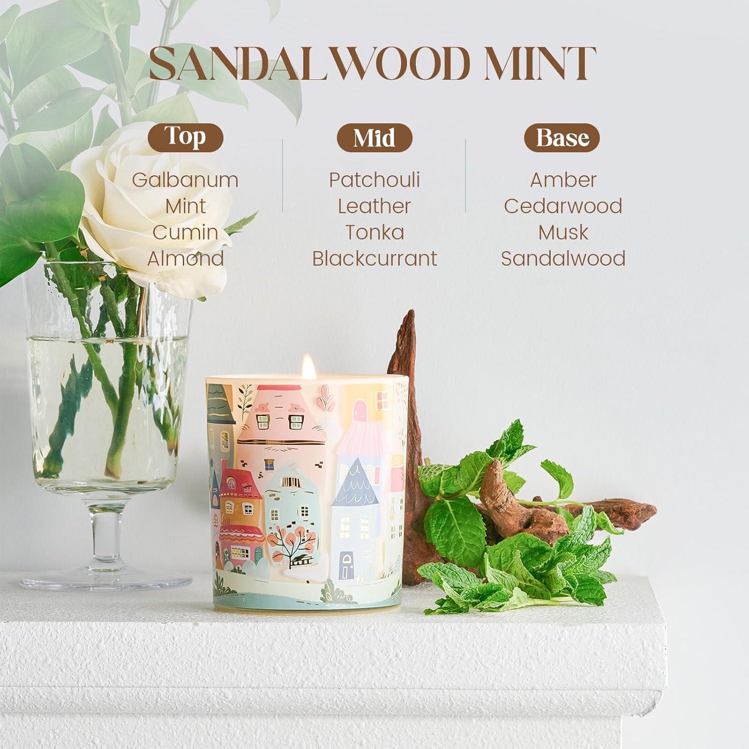 Vela Aromática M&SENSE CharmArch Sándalo y Menta 289g