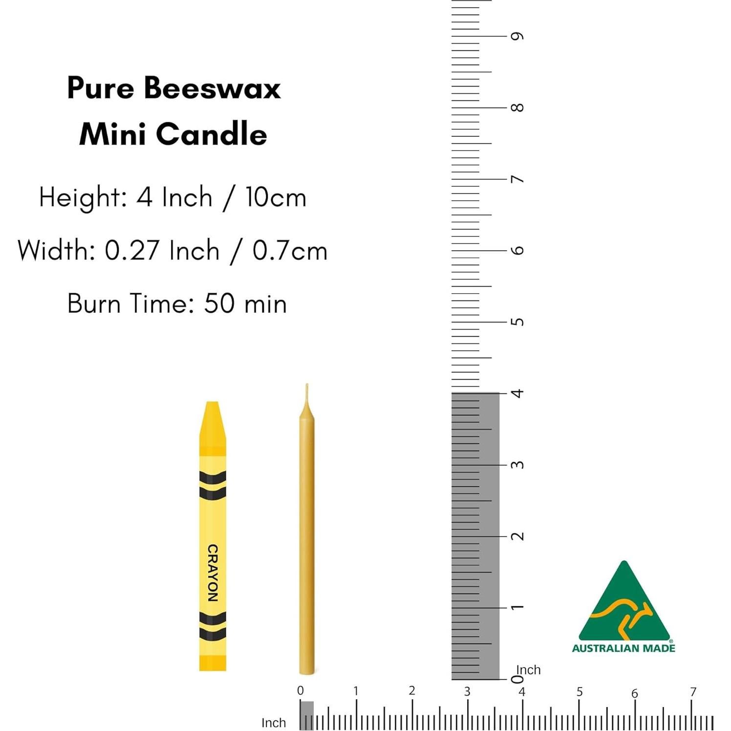Velas de Cera de Abeja Pura Luxora - 60 Piezas 50 Minutos