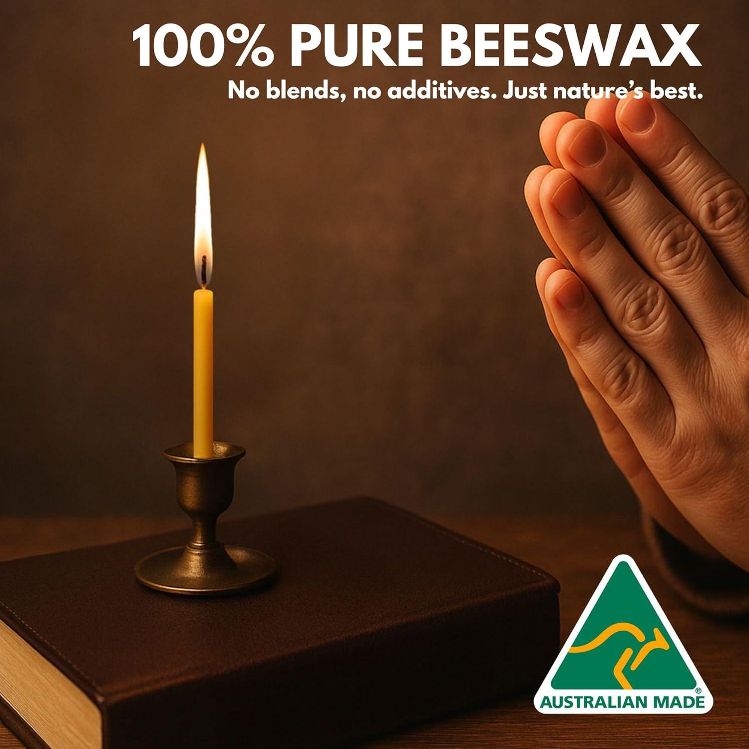 Velas de Cera de Abeja Pura Luxora - 60 Piezas 50 Minutos