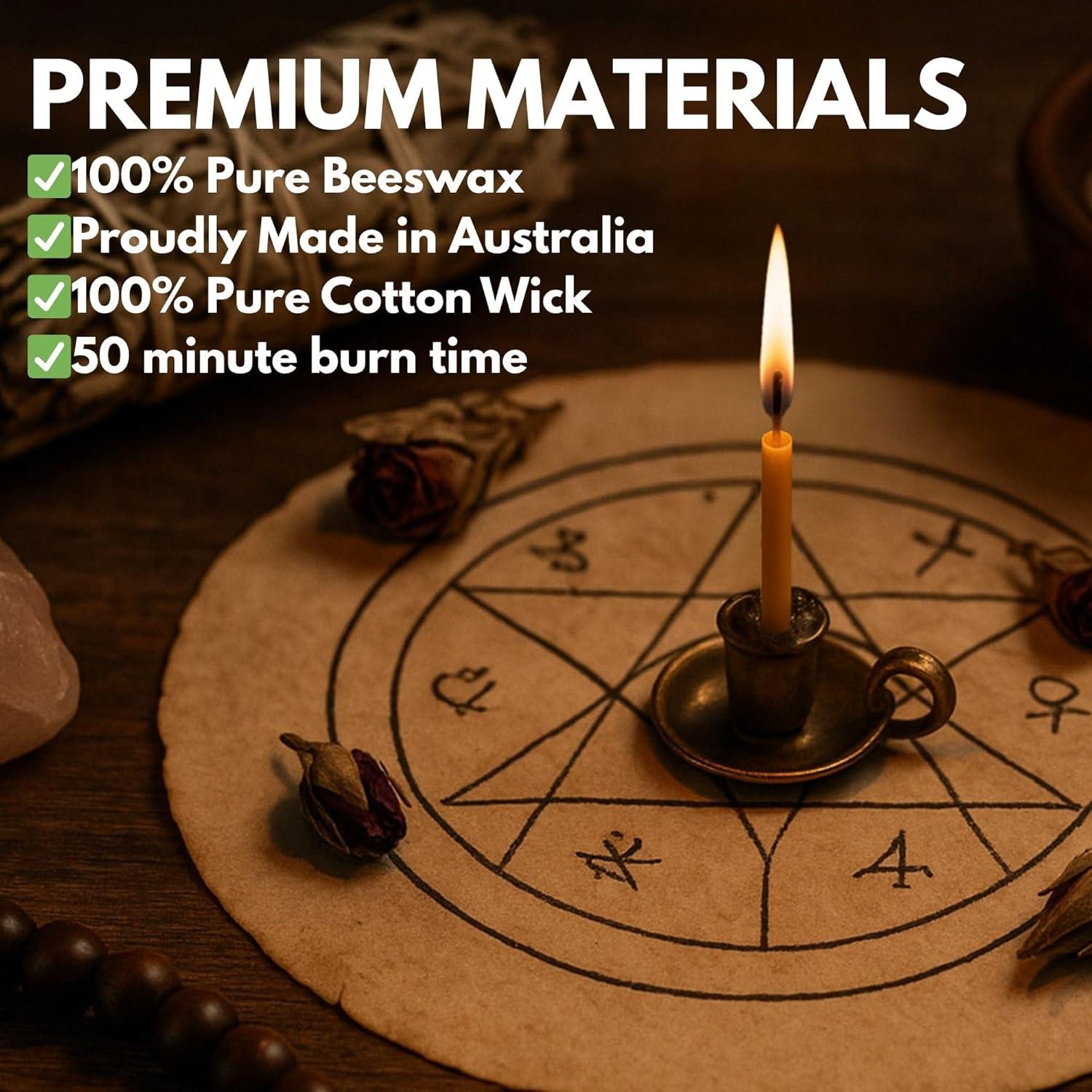 Velas de Cera de Abeja Pura Luxora - 60 Piezas 50 Minutos