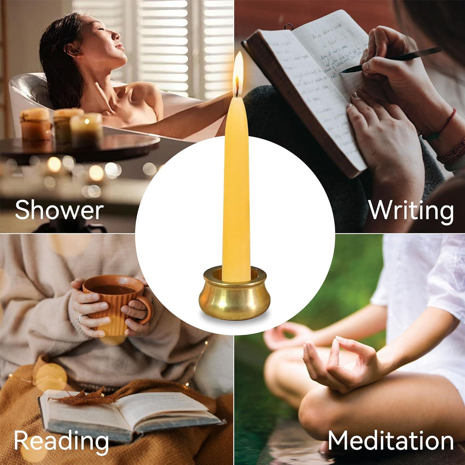 Juego de 30 Mini Velas de Cera de Abeja Gedengni para Meditación