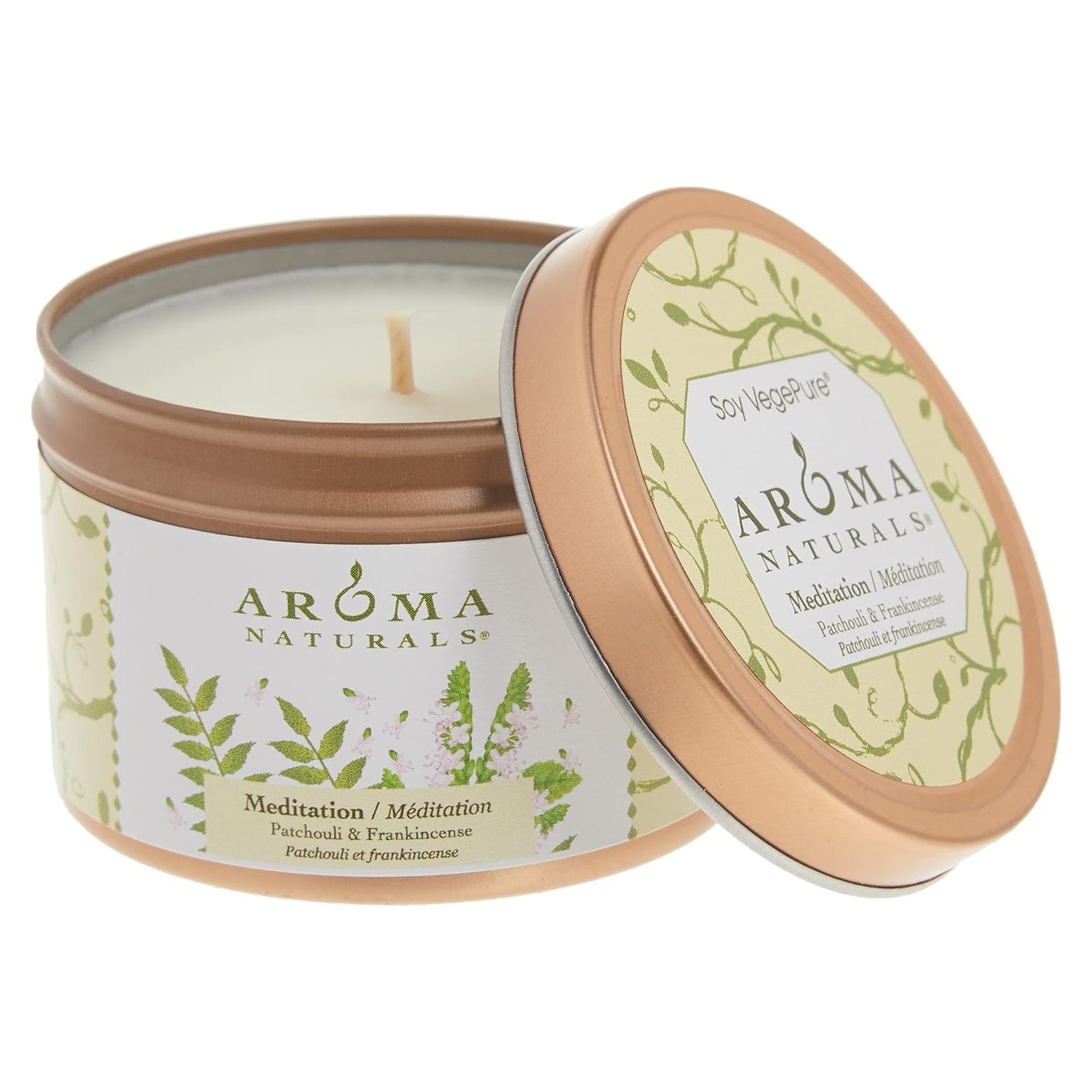 Vela de Lata Aroma Naturals Meditación con Aceite Esencial