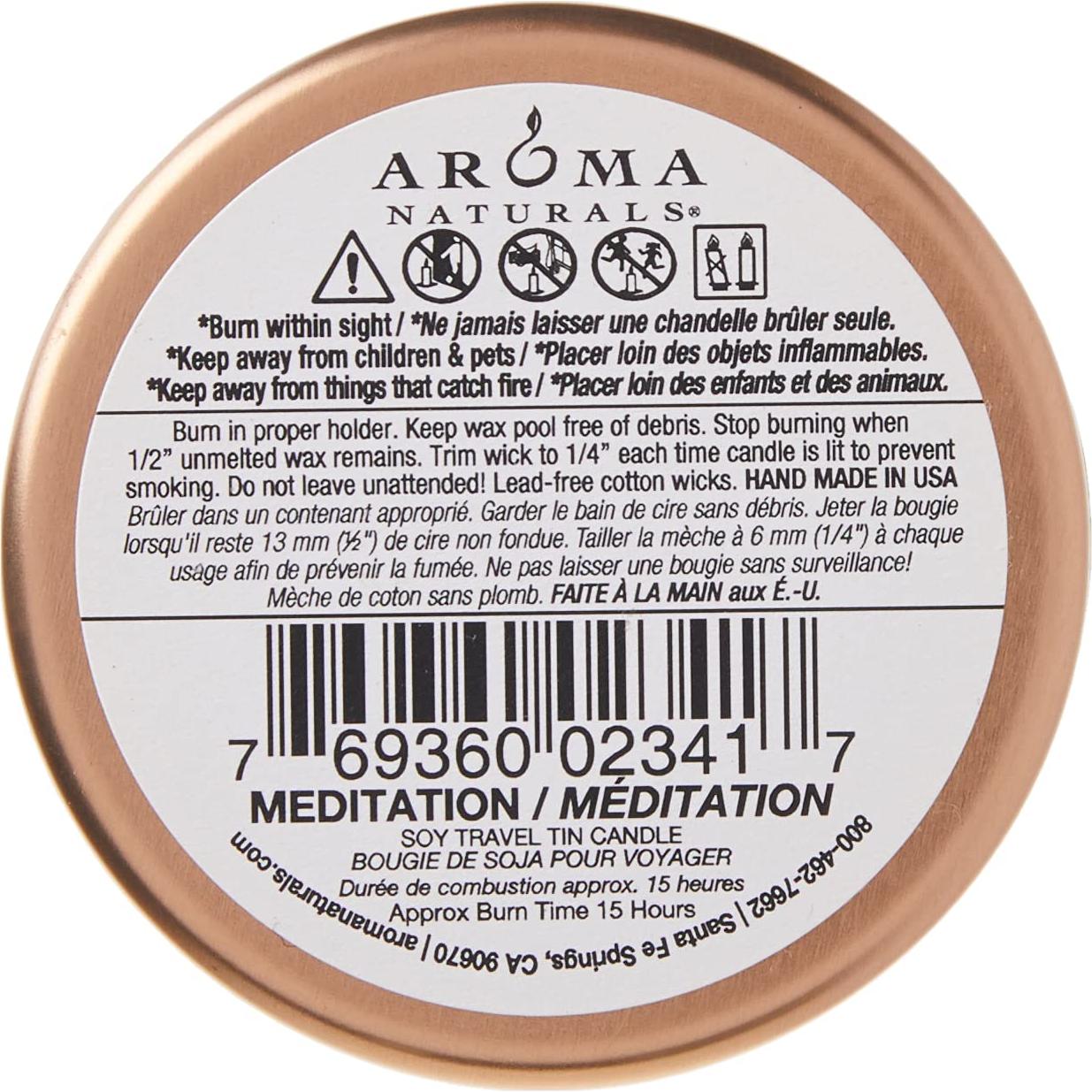 Vela de Lata Aroma Naturals Meditación con Aceite Esencial