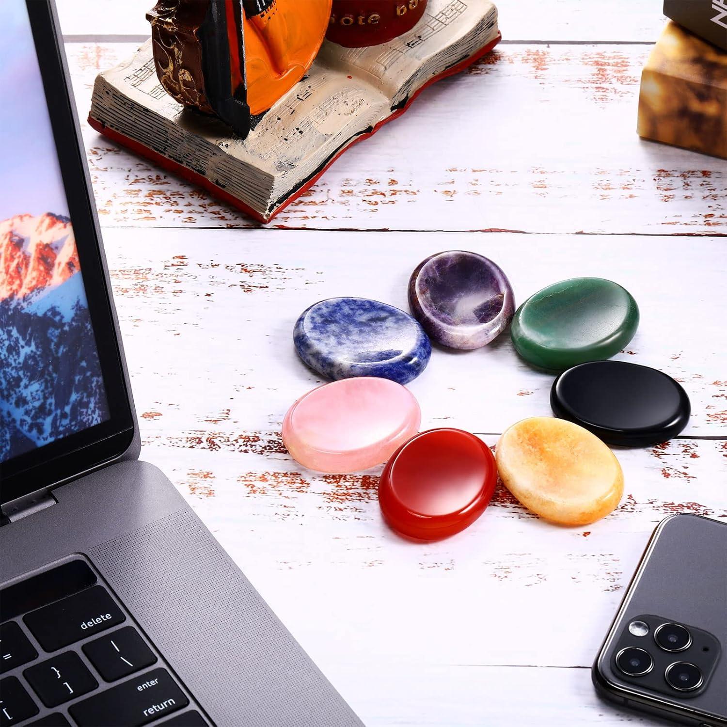 12 Piezas Piedras de Preocupación BBTO para Ansiedad Cristal