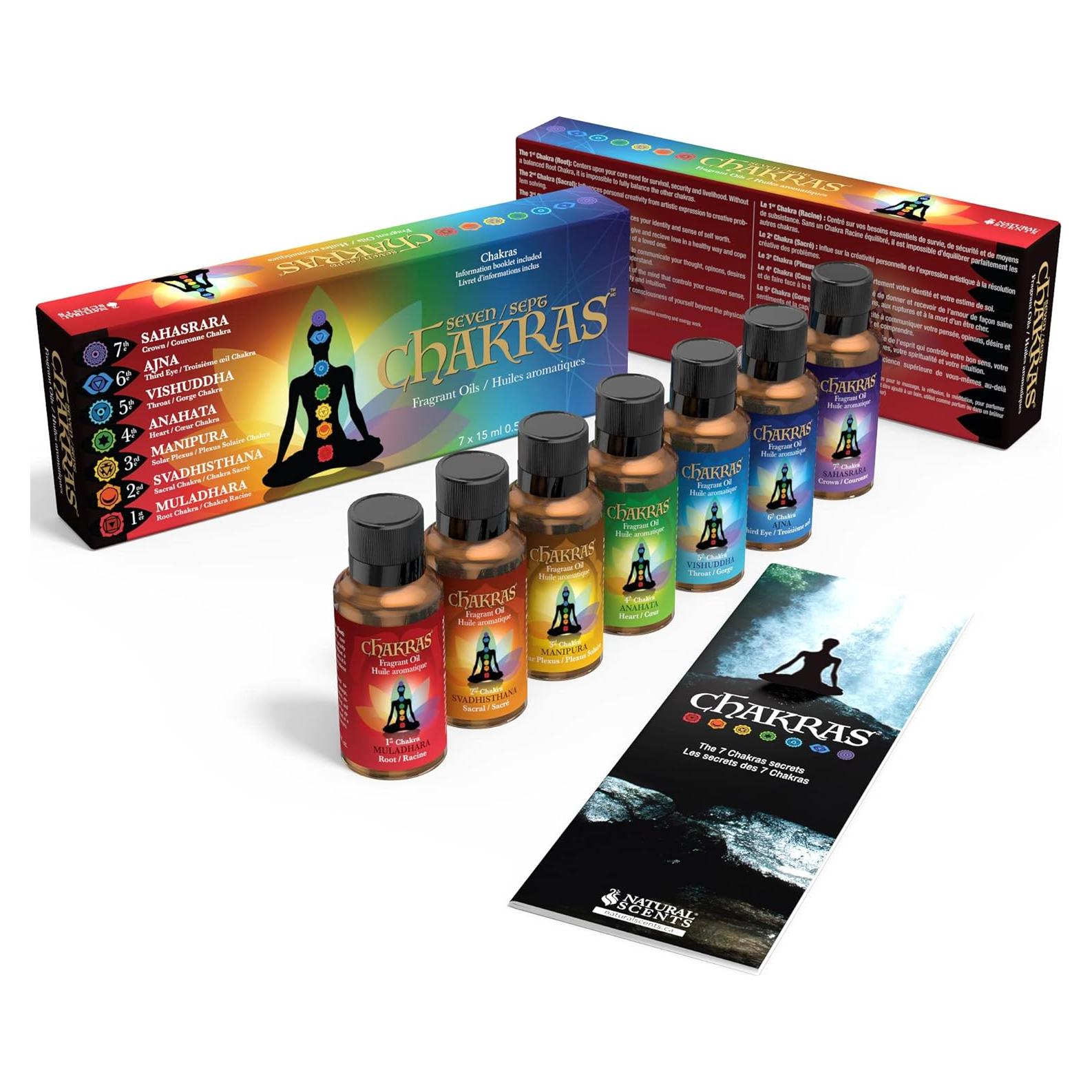 Set de Aceites Esenciales de Chakras 7 x 15 mL - Aromaterapia