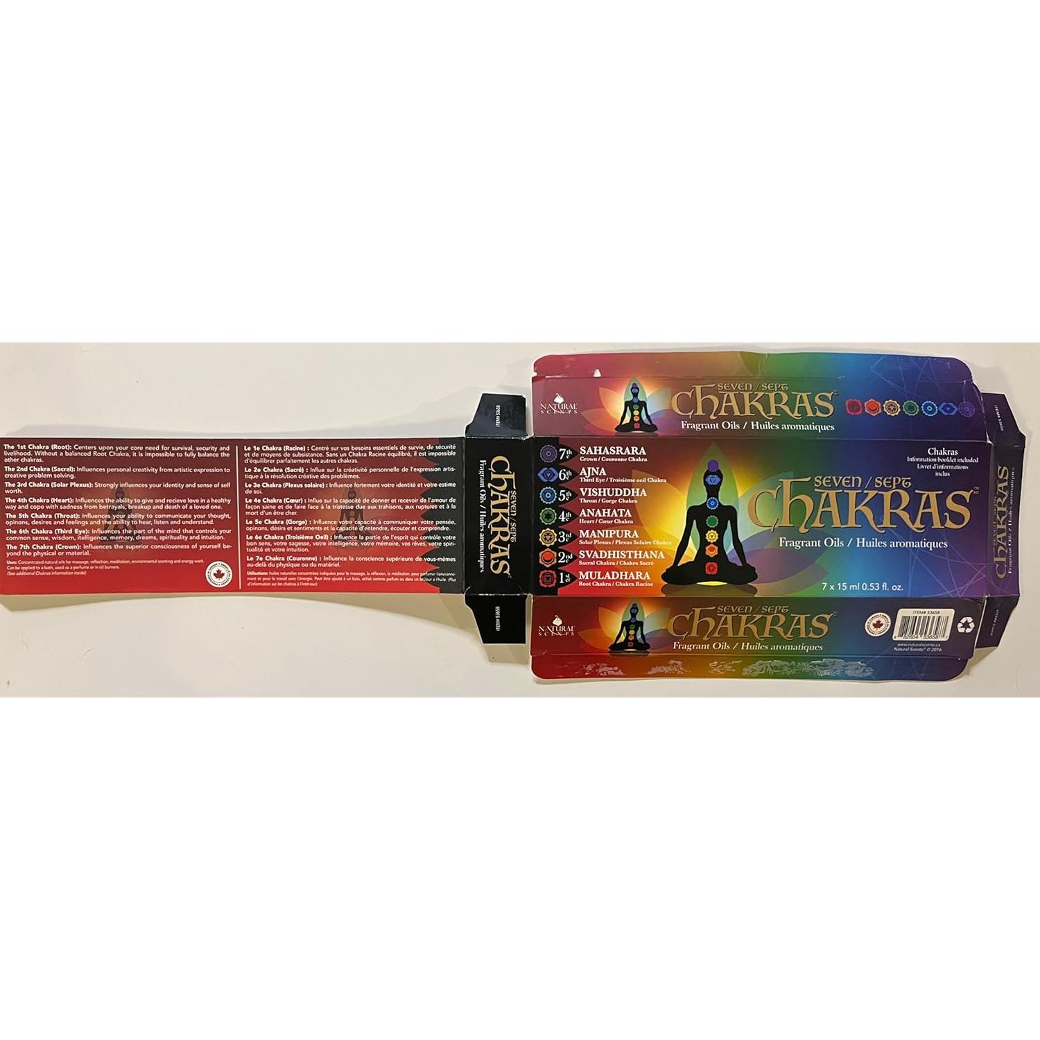 Set de Aceites Esenciales de Chakras 7 x 15 mL - Aromaterapia