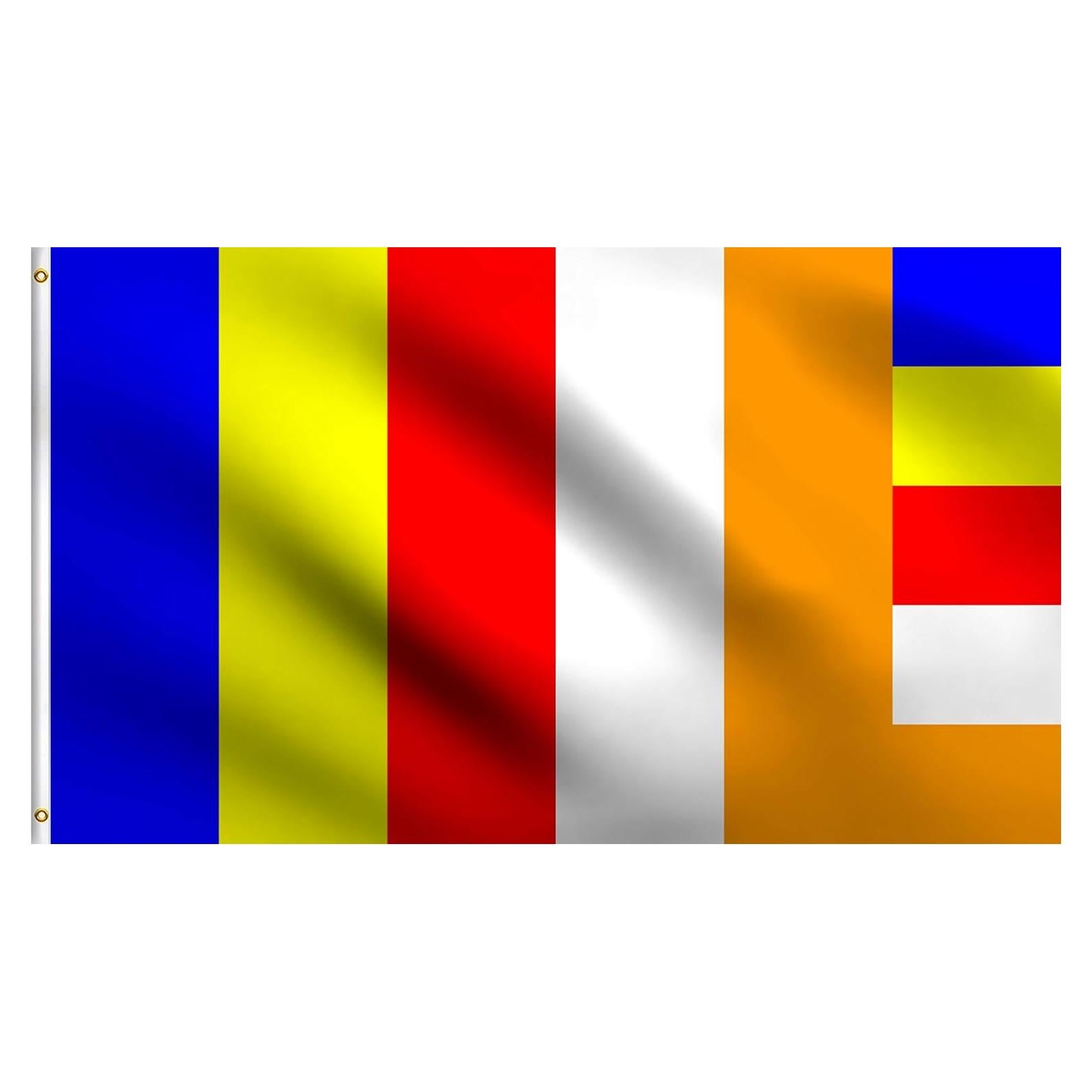 Bandera Budista DMSE 3x1.5 Metros 100% Poliester Resistente UV