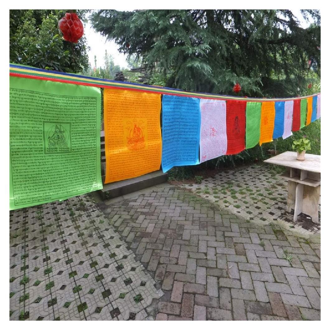 Banderas de Oración Tibetanas KRISMYA - Paquete de 100 - 25.4x22.9cm