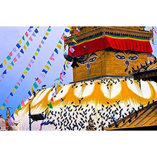 Banderas de Oración Tibetanas KRISMYA - Paquete de 100 - 25.4x22.9cm