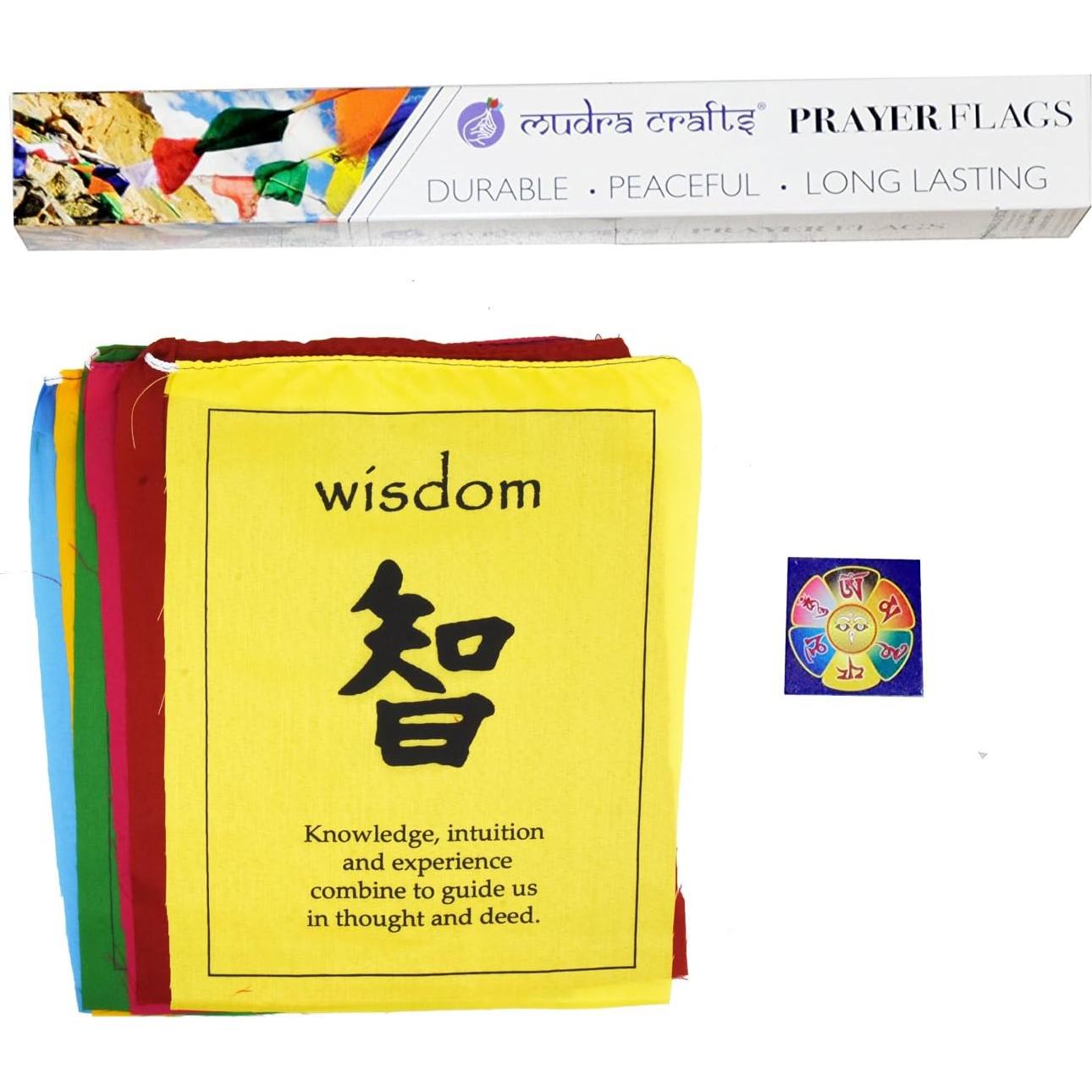 Banderas de Oración Tibetanas Mandala Crafts 1.28m 6 Piezas