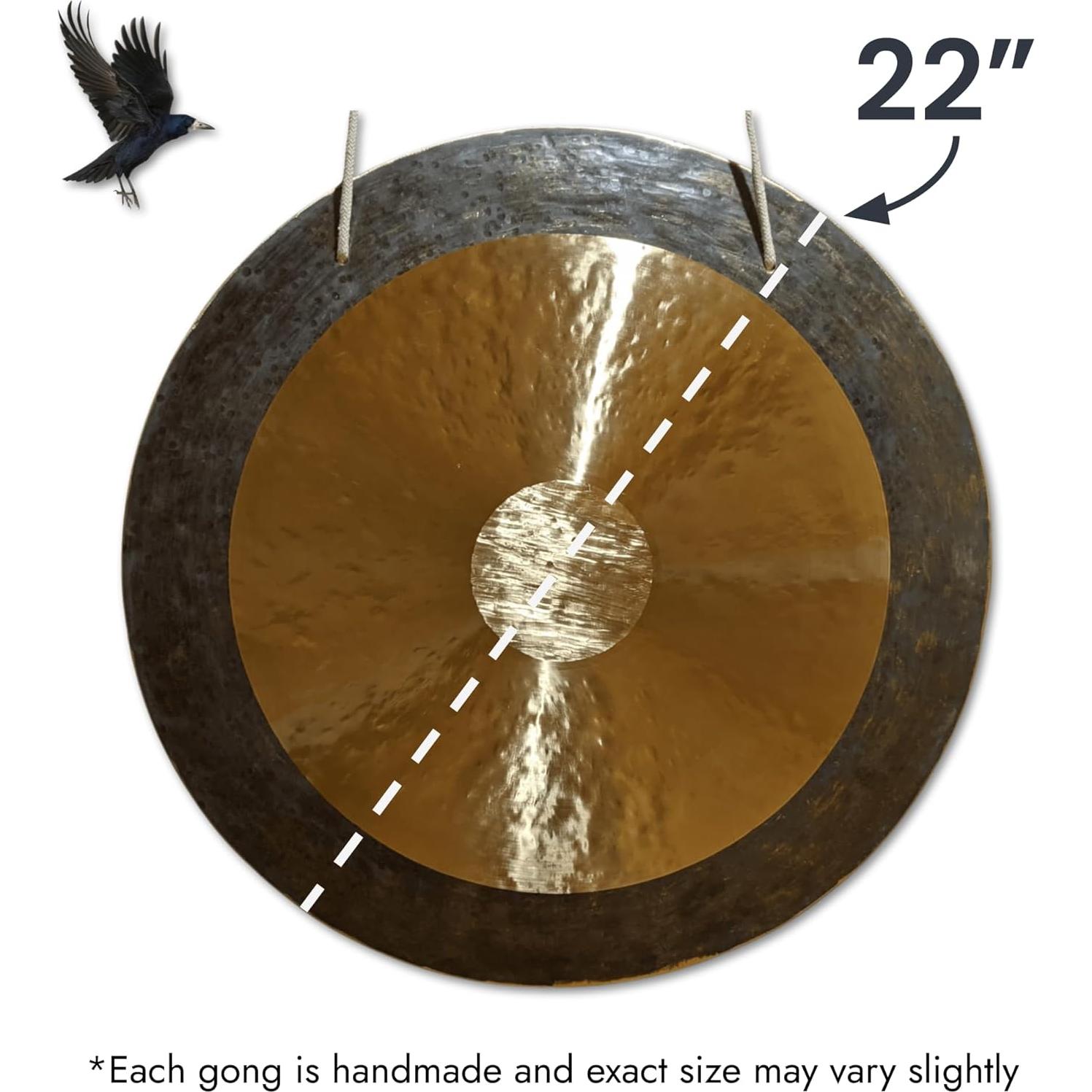 Gong de Bronce Chino Raven Sounds 55.88 cm para Meditación