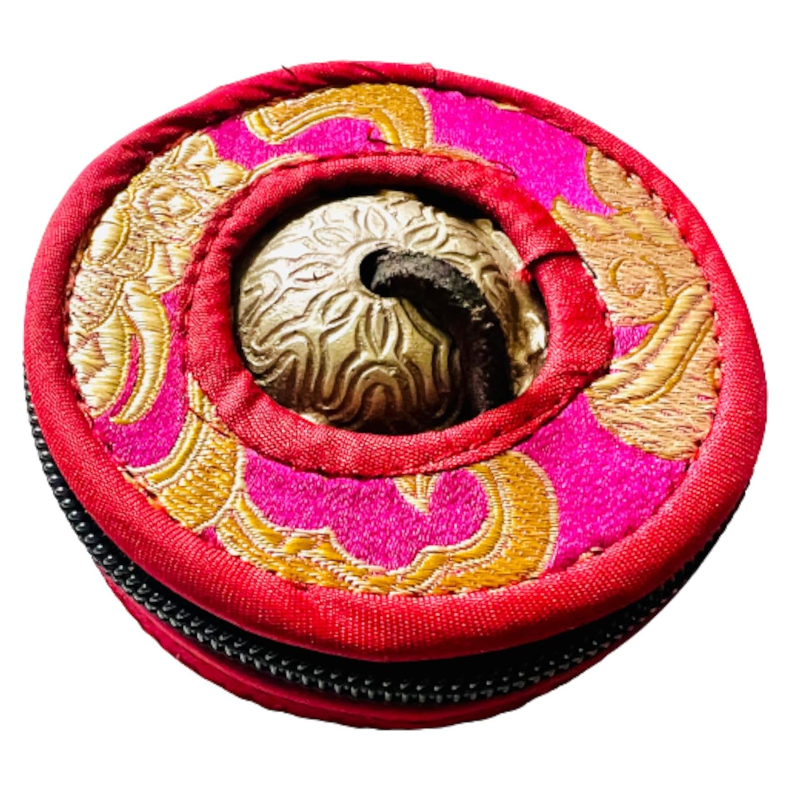 Campana Tingsha Budista QT Hecha a Mano 8.89cm Marrón