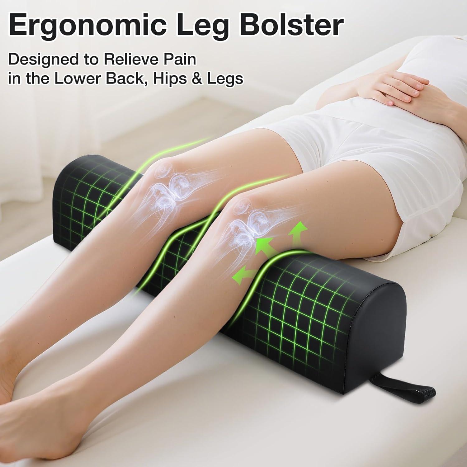 Cojín de Masaje Noverlife Redondo 66x15 cm PU Negro