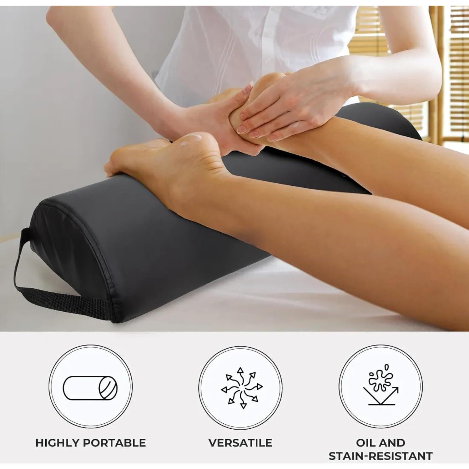 Almohada de Masaje Jumbo ForPro Negra 66x23 cm Resistente al Aceite