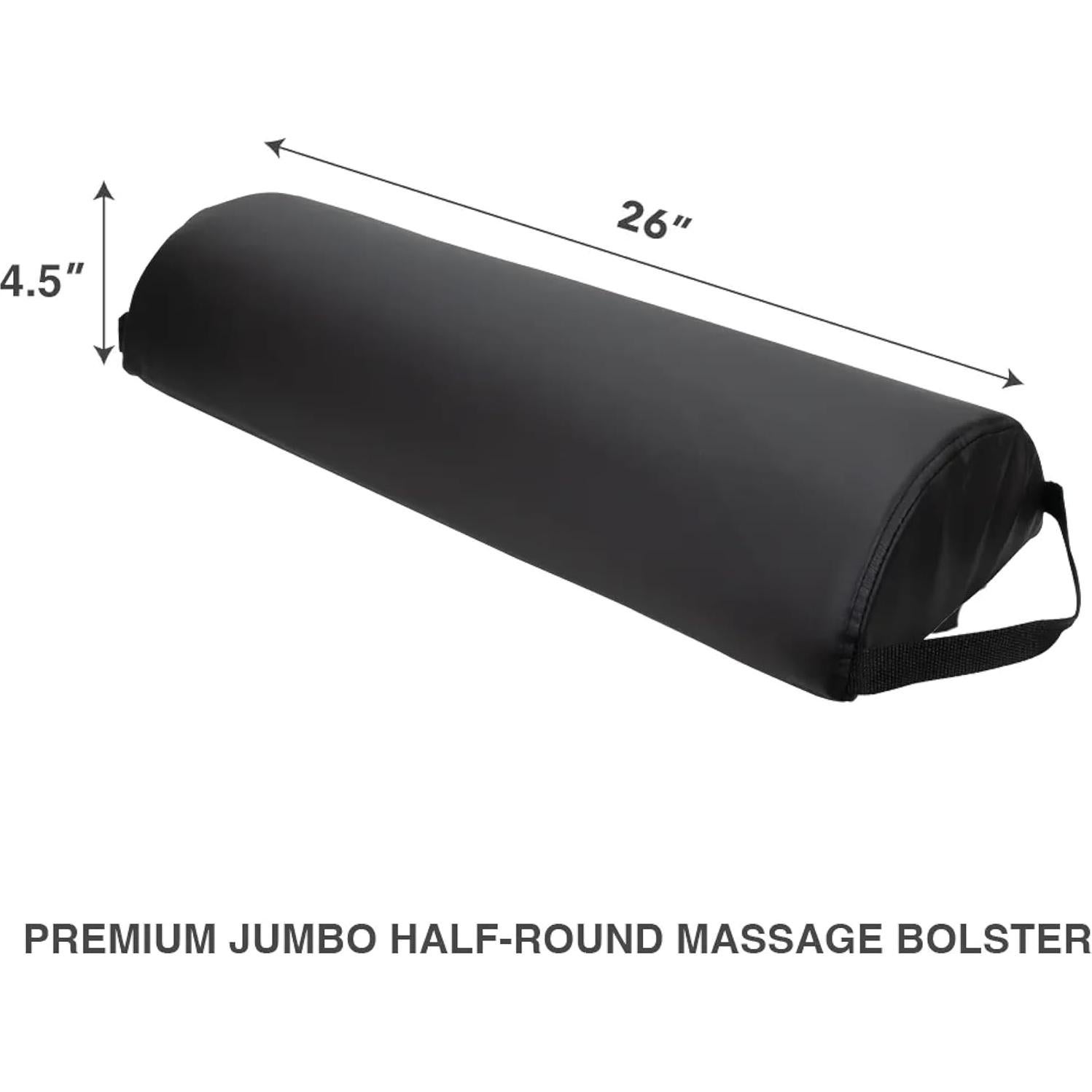 Almohada de Masaje Jumbo ForPro Negra 66x23 cm Resistente al Aceite