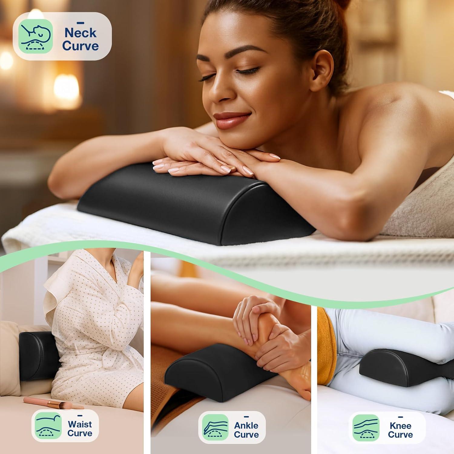 Cojín de Masaje Noverlife Media Luna 43x15cm Cuero PU