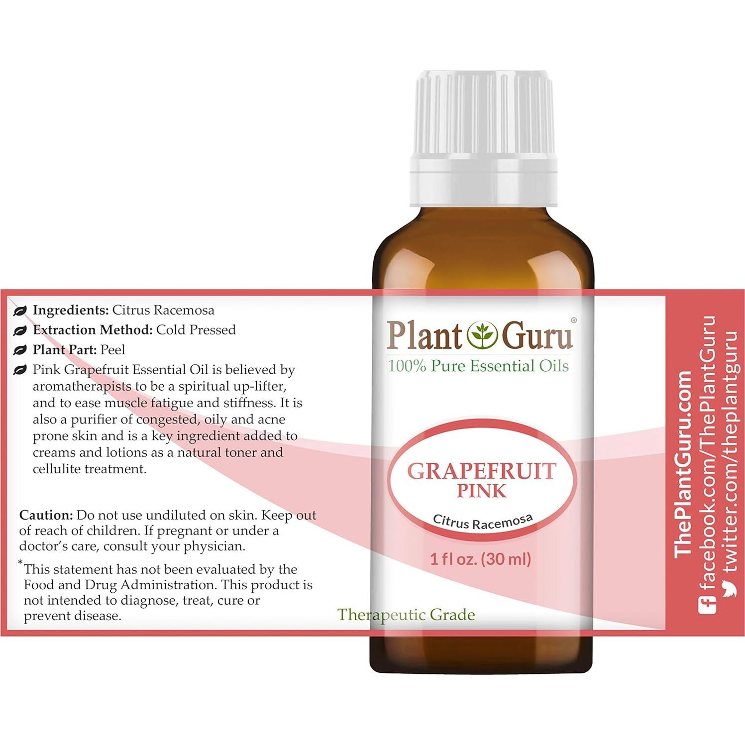 Aceite Esencial de Pomelo Rosa 30 ml Plant Guru 100% Puro