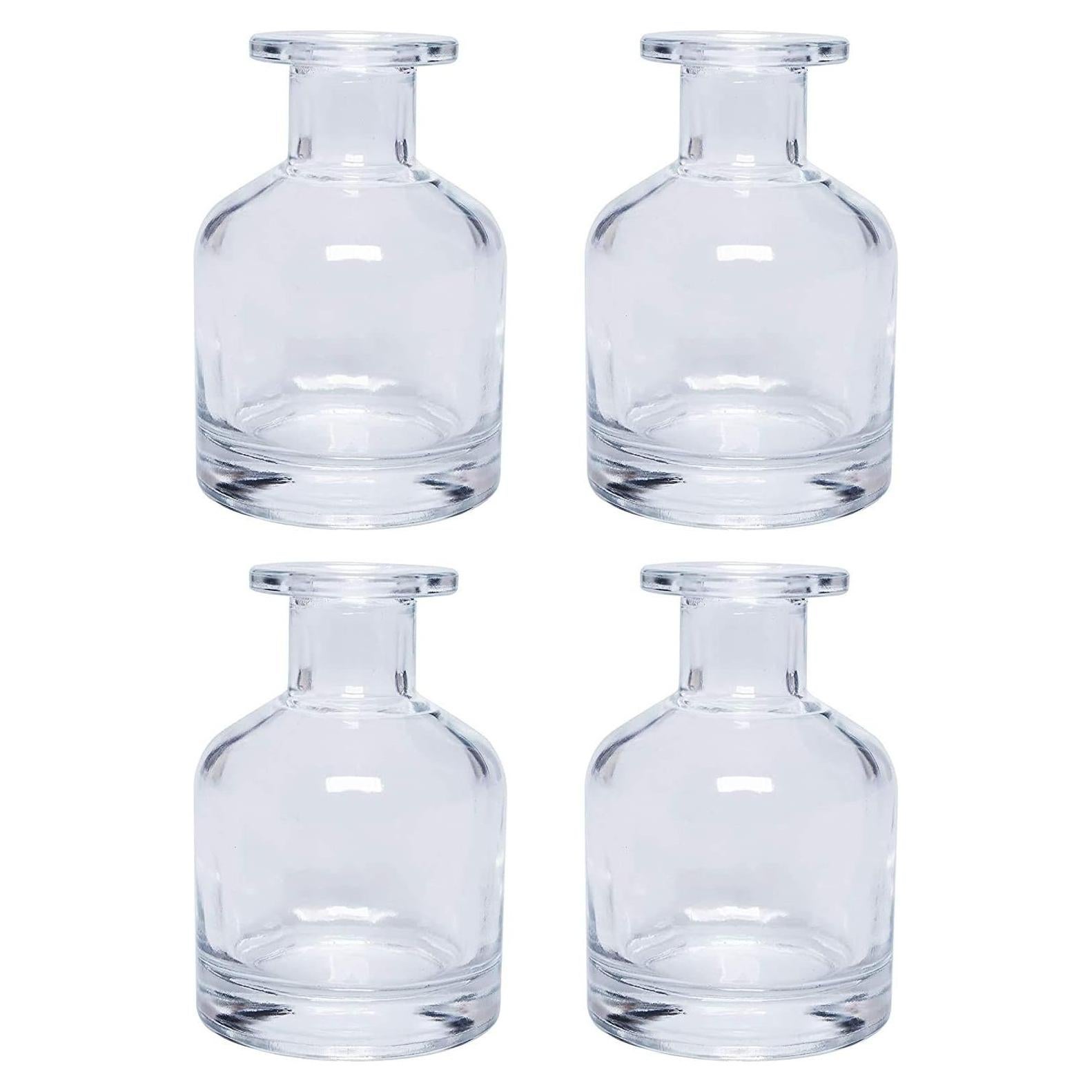 Conjunto de 4 Botellas de Vidrio Transparentes 9.7 cm - Hosley
