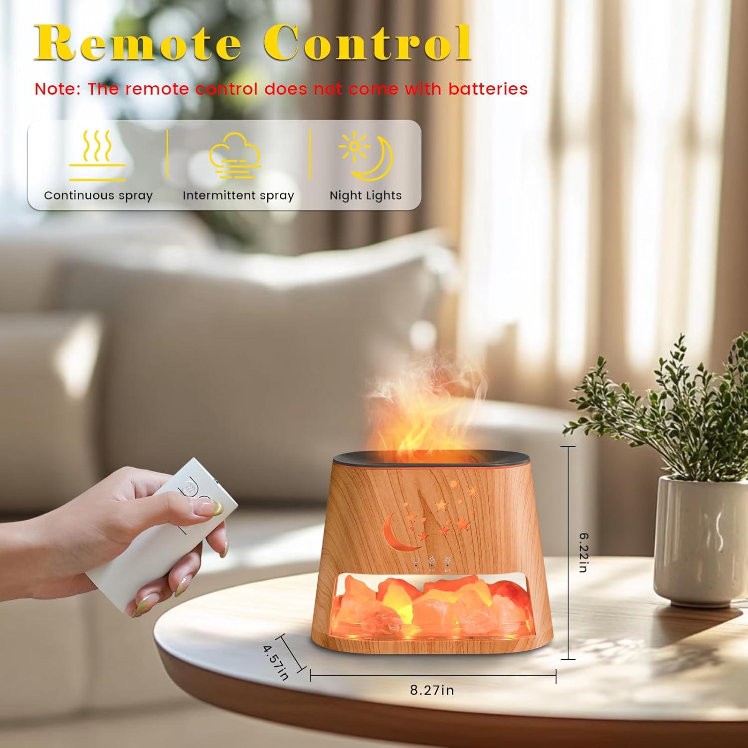 Difusor de Aromaterapia HEEYCEM 260ml con Lámpara de Sal