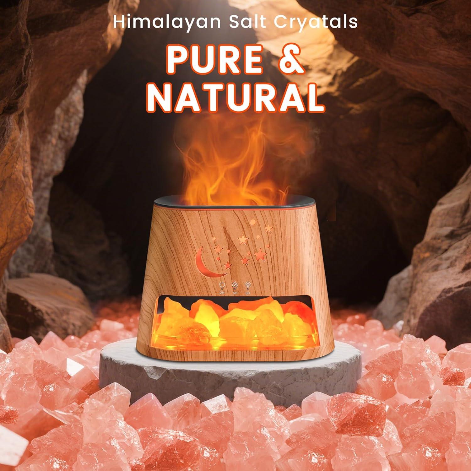 Difusor de Aromaterapia HEEYCEM 260ml con Lámpara de Sal