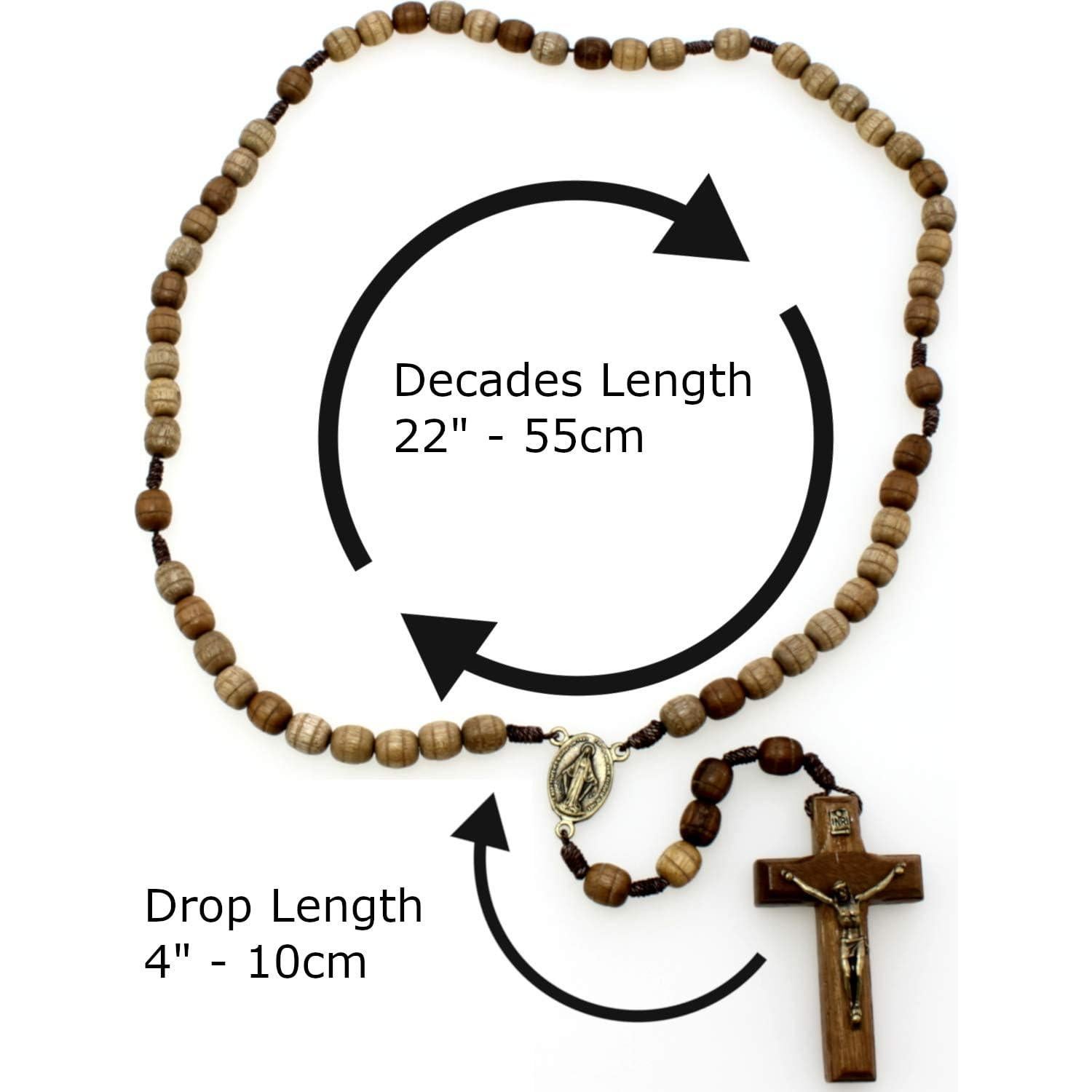 Rosario de Madera Sólida Alexander Castle con Medallón Madonna