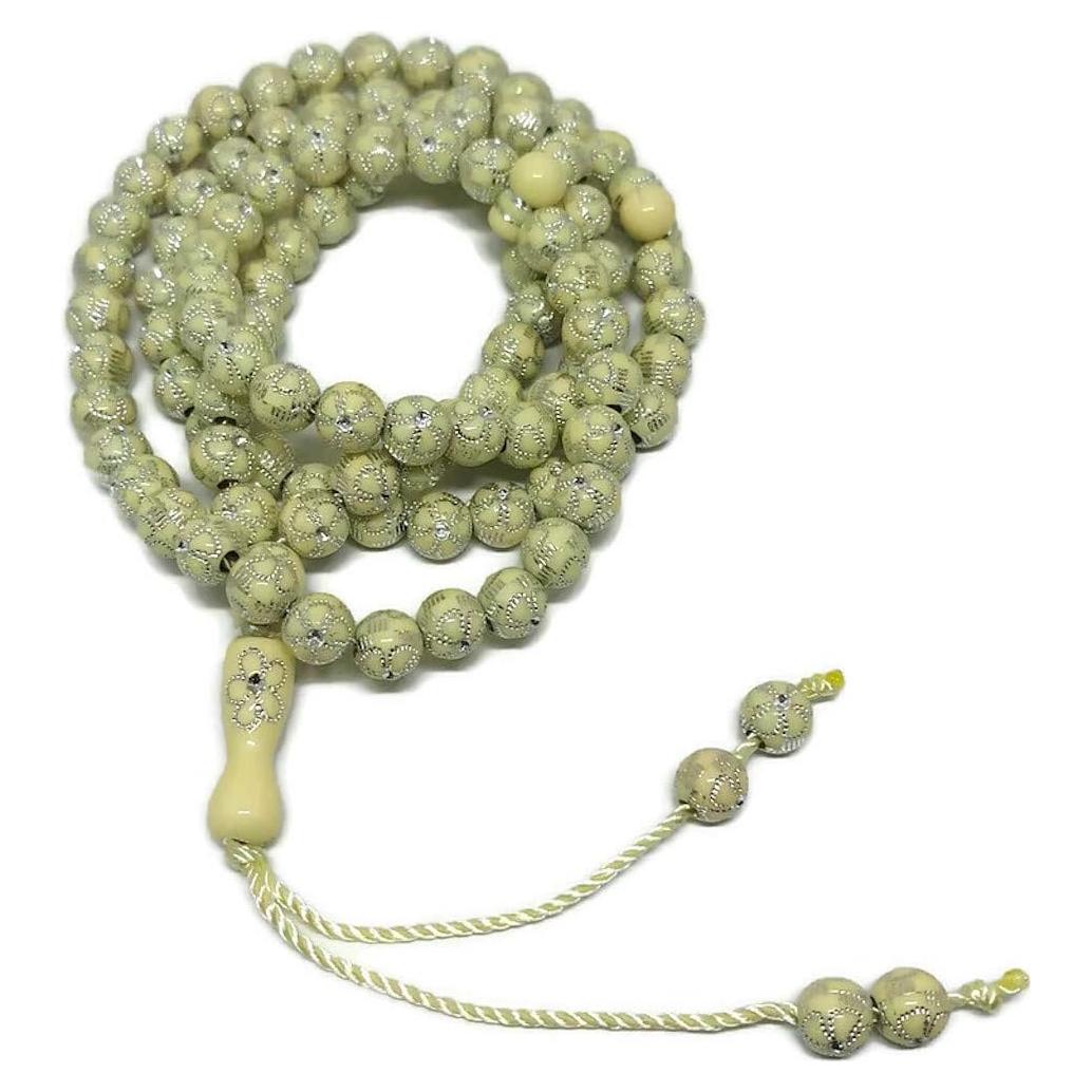 Misbaha musulmán 99 cuentas Al-Ameen oraciones Zikr crema