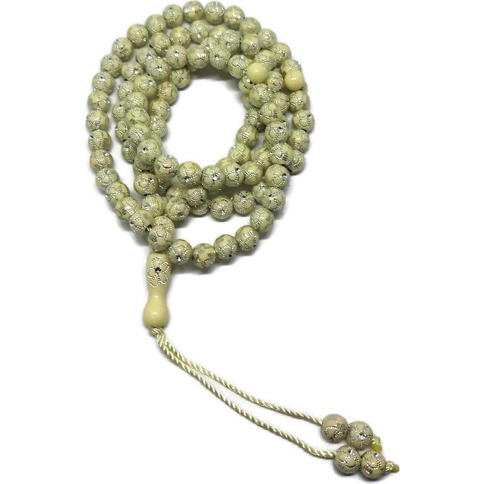 Misbaha musulmán 99 cuentas Al-Ameen oraciones Zikr crema