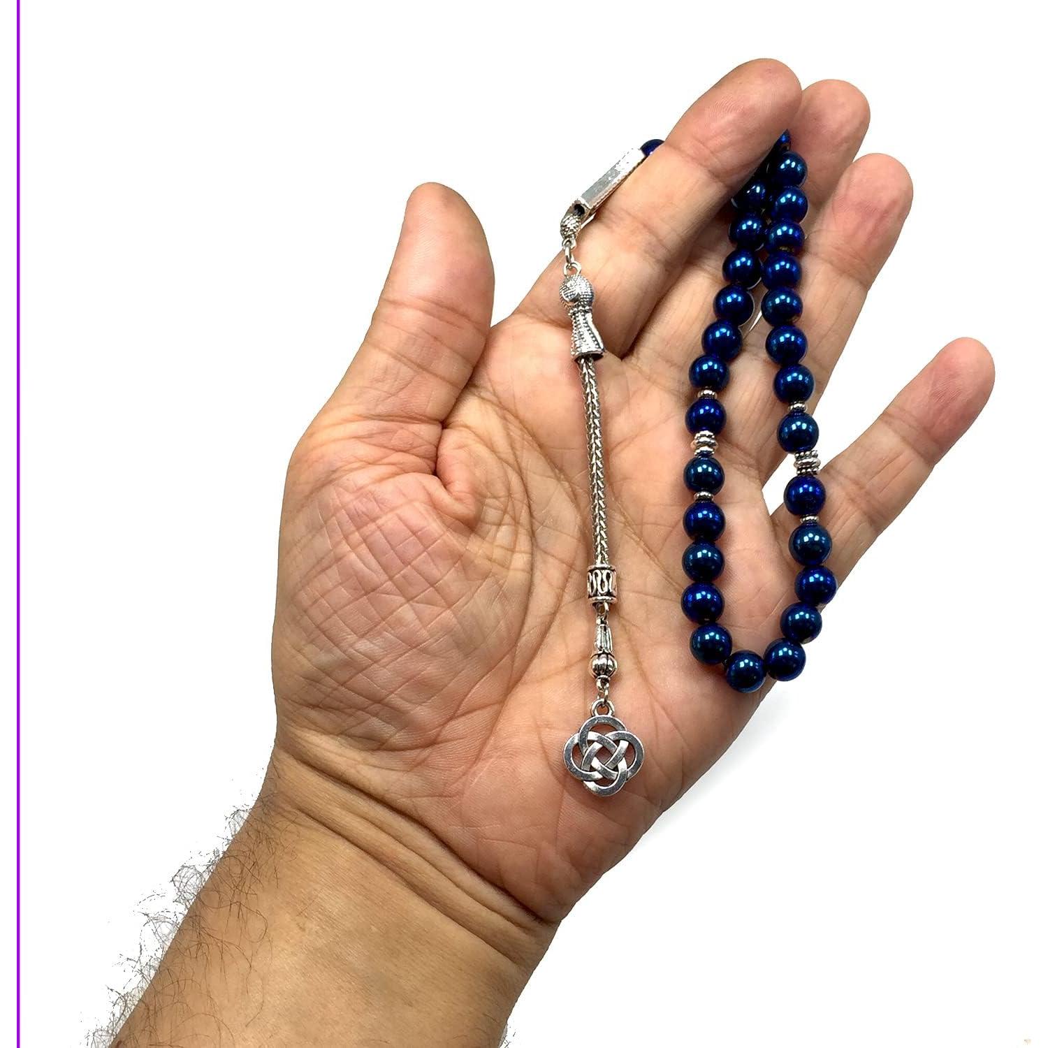 Cuentas de Oración Hematita Azul 8 mm - 33 Cuentas ALBATROSART