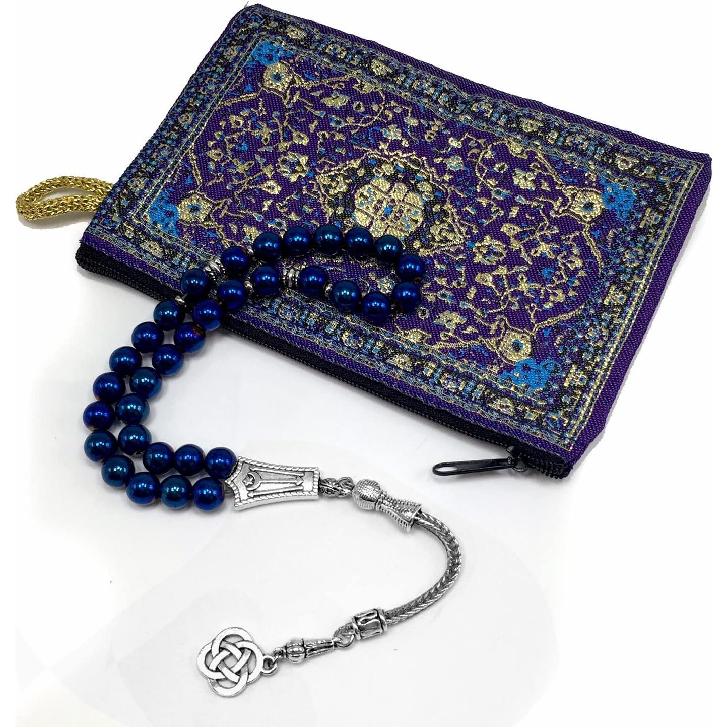 Cuentas de Oración Hematita Azul 8 mm - 33 Cuentas ALBATROSART