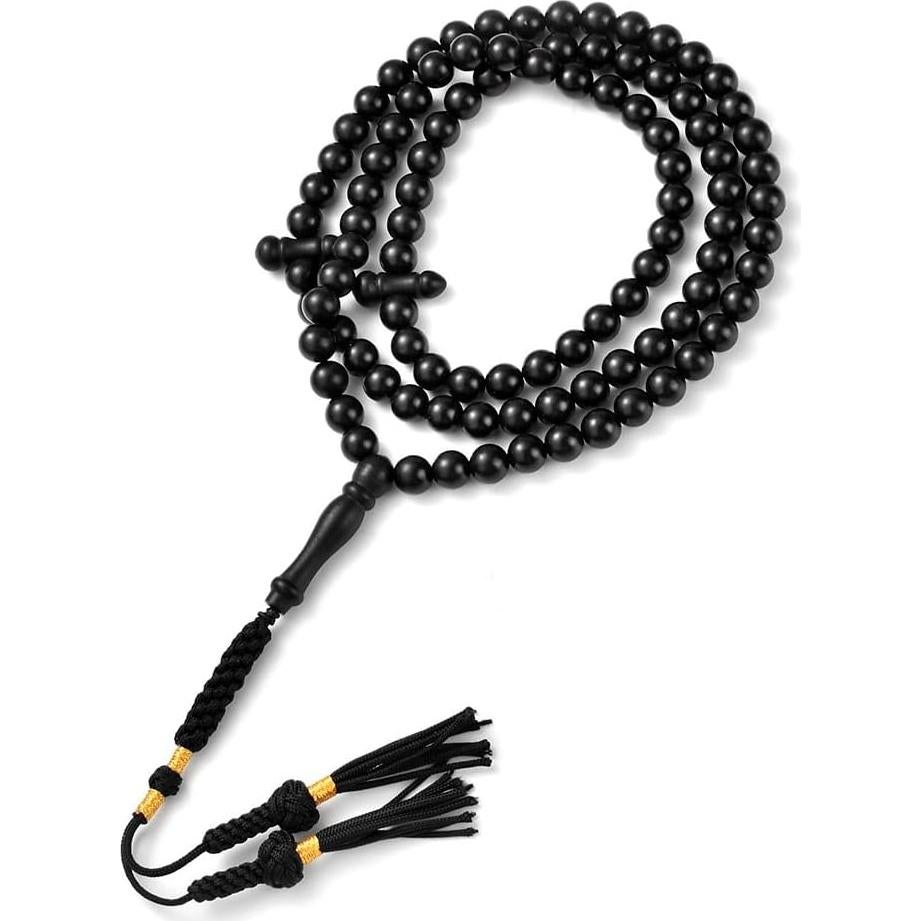 Rosario Musulmán Tas B 99 Cuentas Madera Ébano 8mm