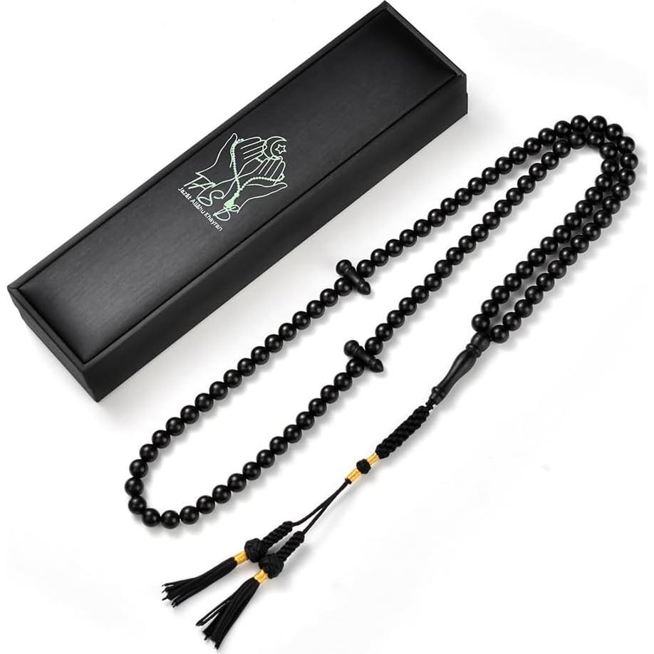 Rosario Musulmán Tas B 99 Cuentas Madera Ébano 8mm