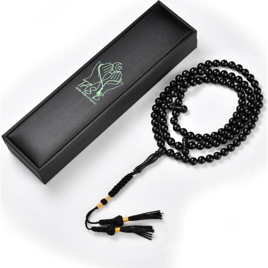 Rosario Musulmán Tas B 99 Cuentas Madera Ébano 8mm